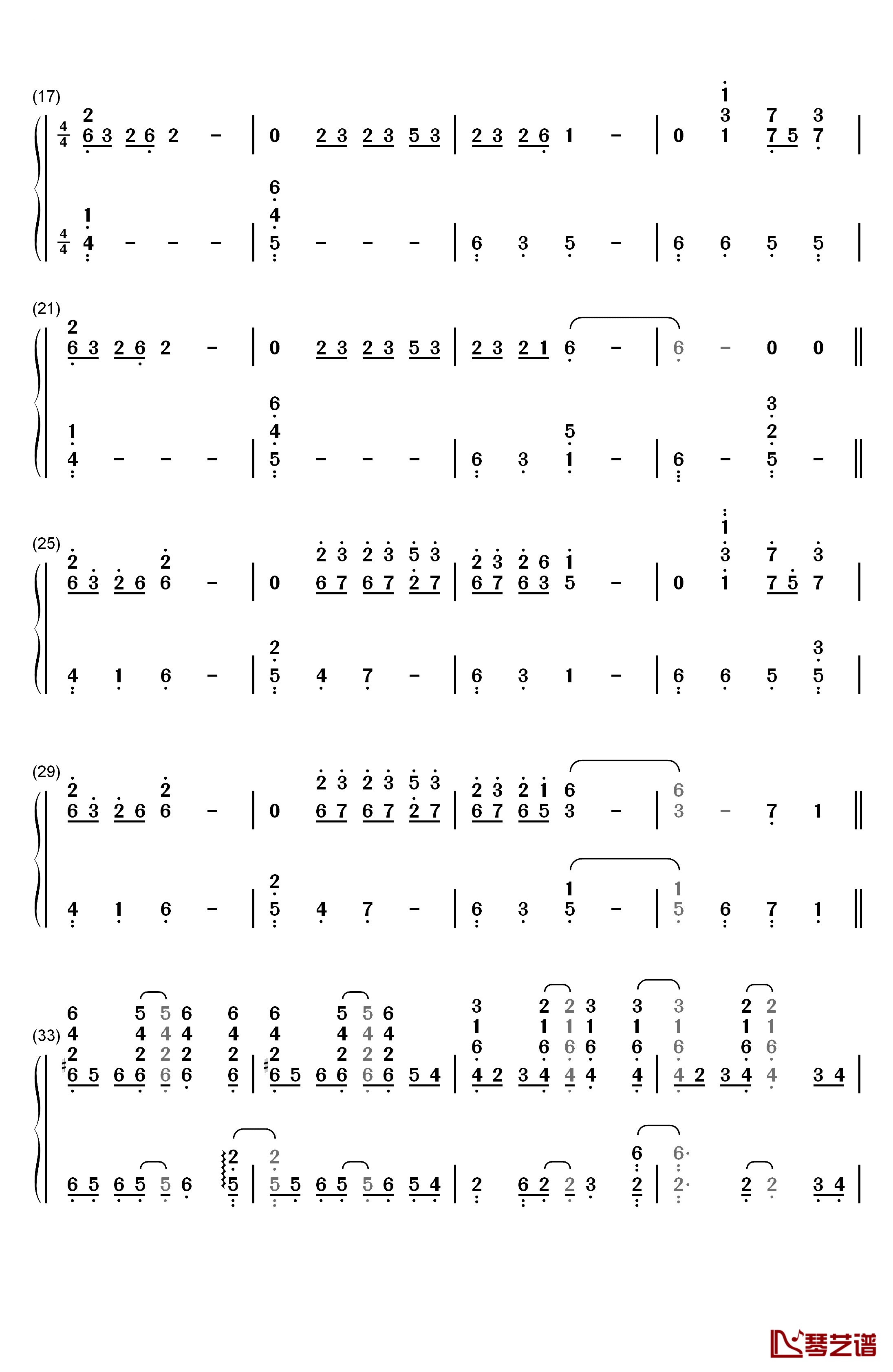 Forbidden Colours钢琴简谱-数字双手-坂本龙一2