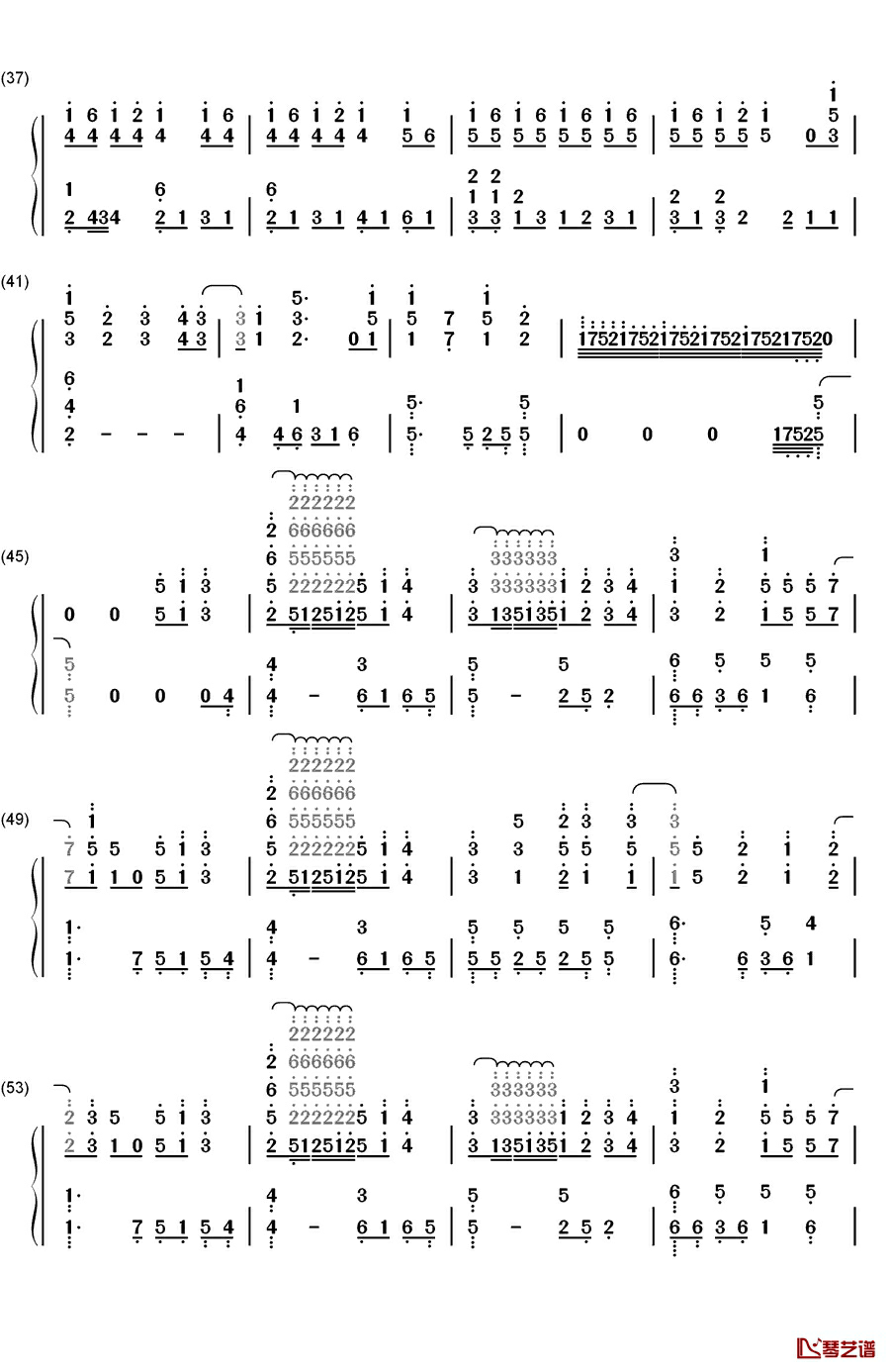 ダイバー钢琴简谱-数字双手-KANA-BOON3