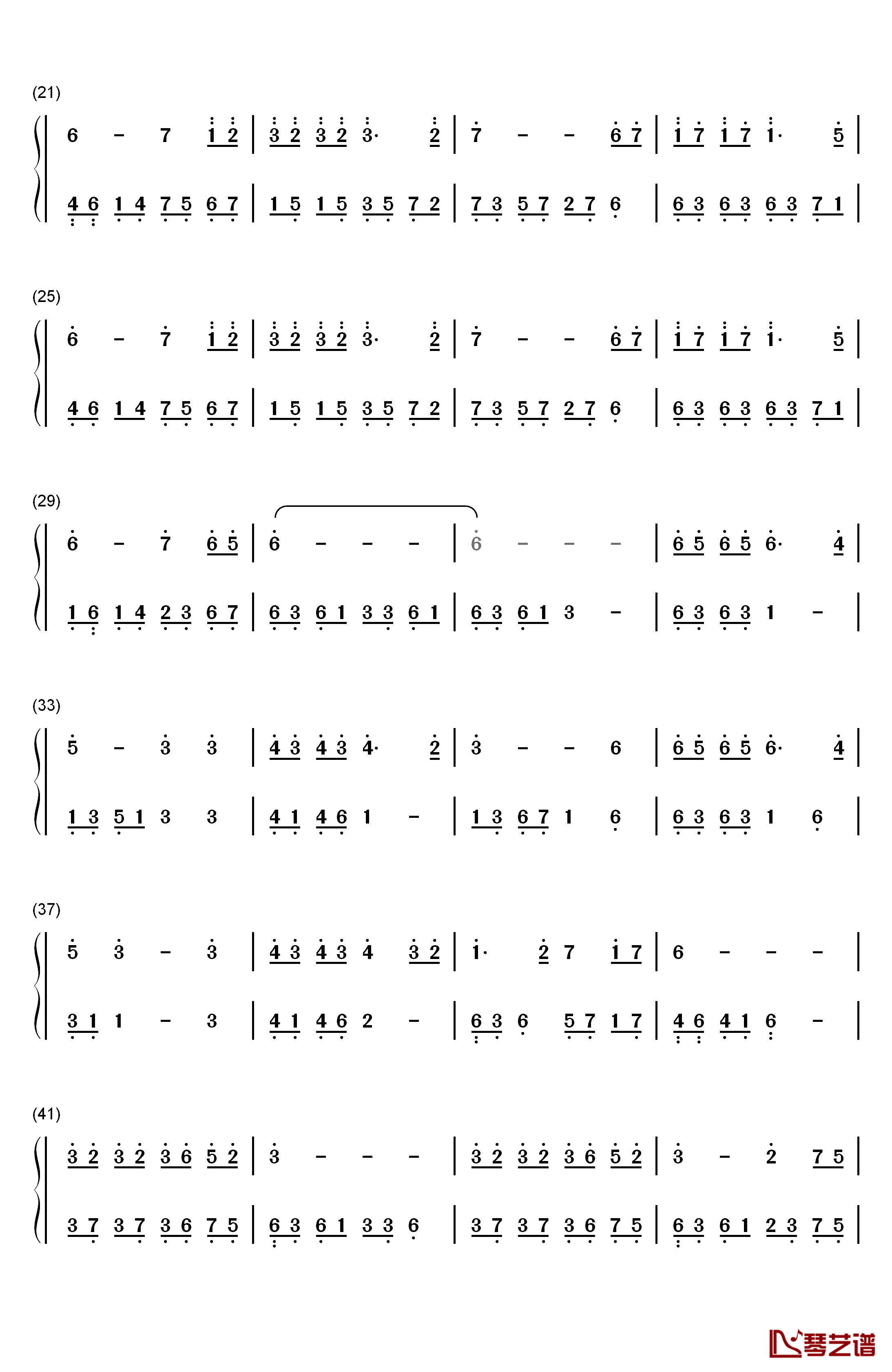 姜氏孤儿钢琴简谱-数字双手-麦振鸿2