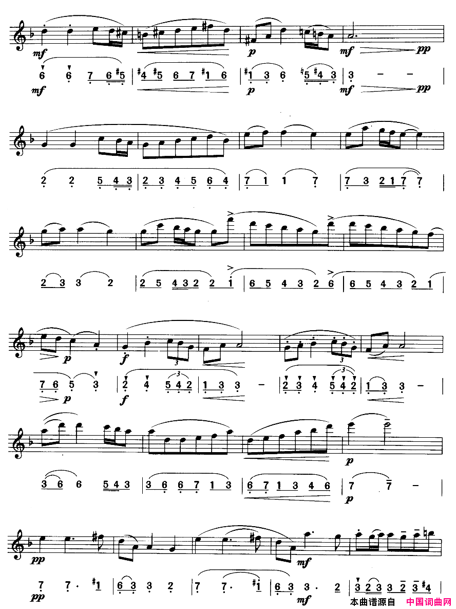 萨拉班德舞曲简线合谱简谱1