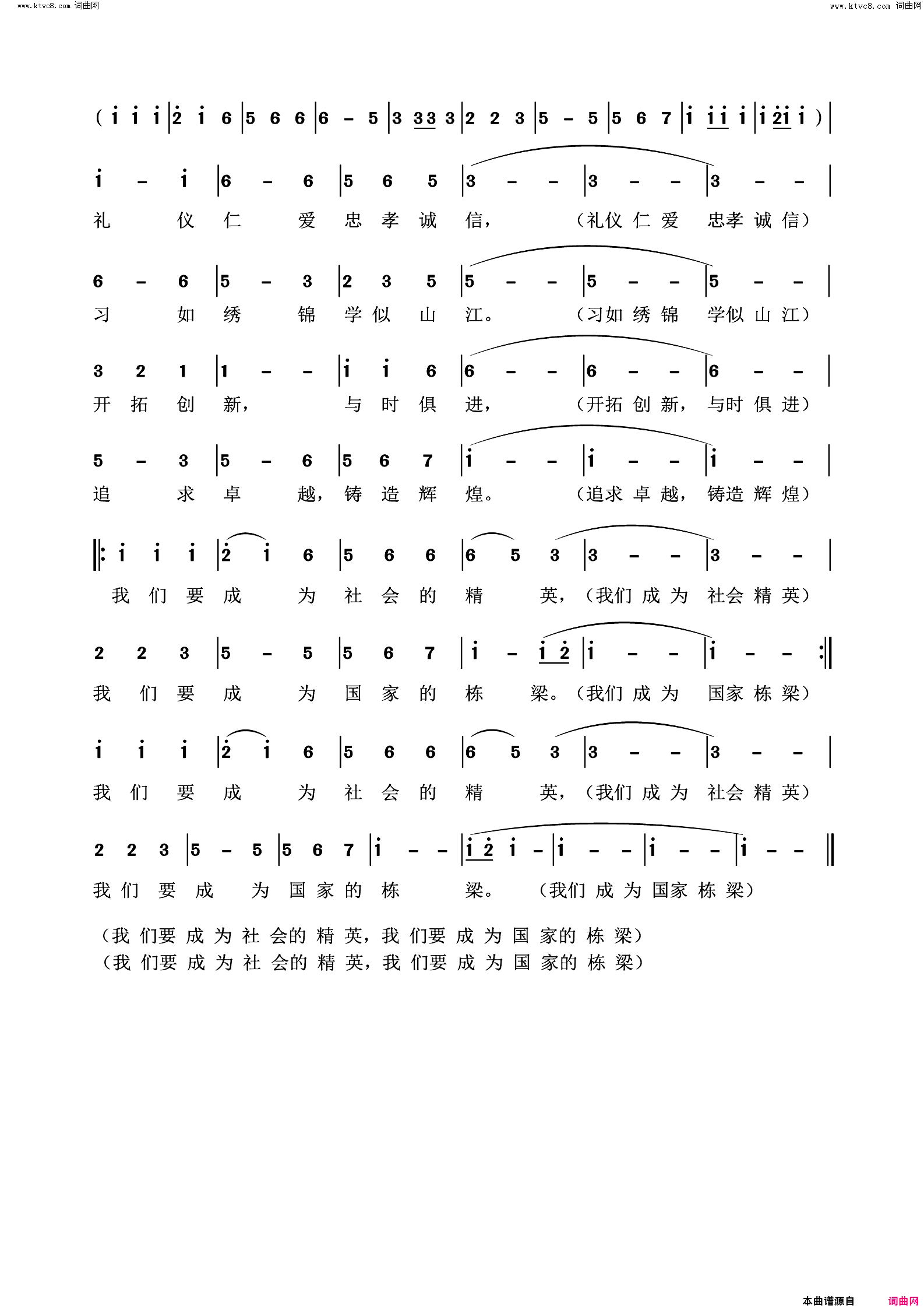 走在锦江的阳光路上简谱1