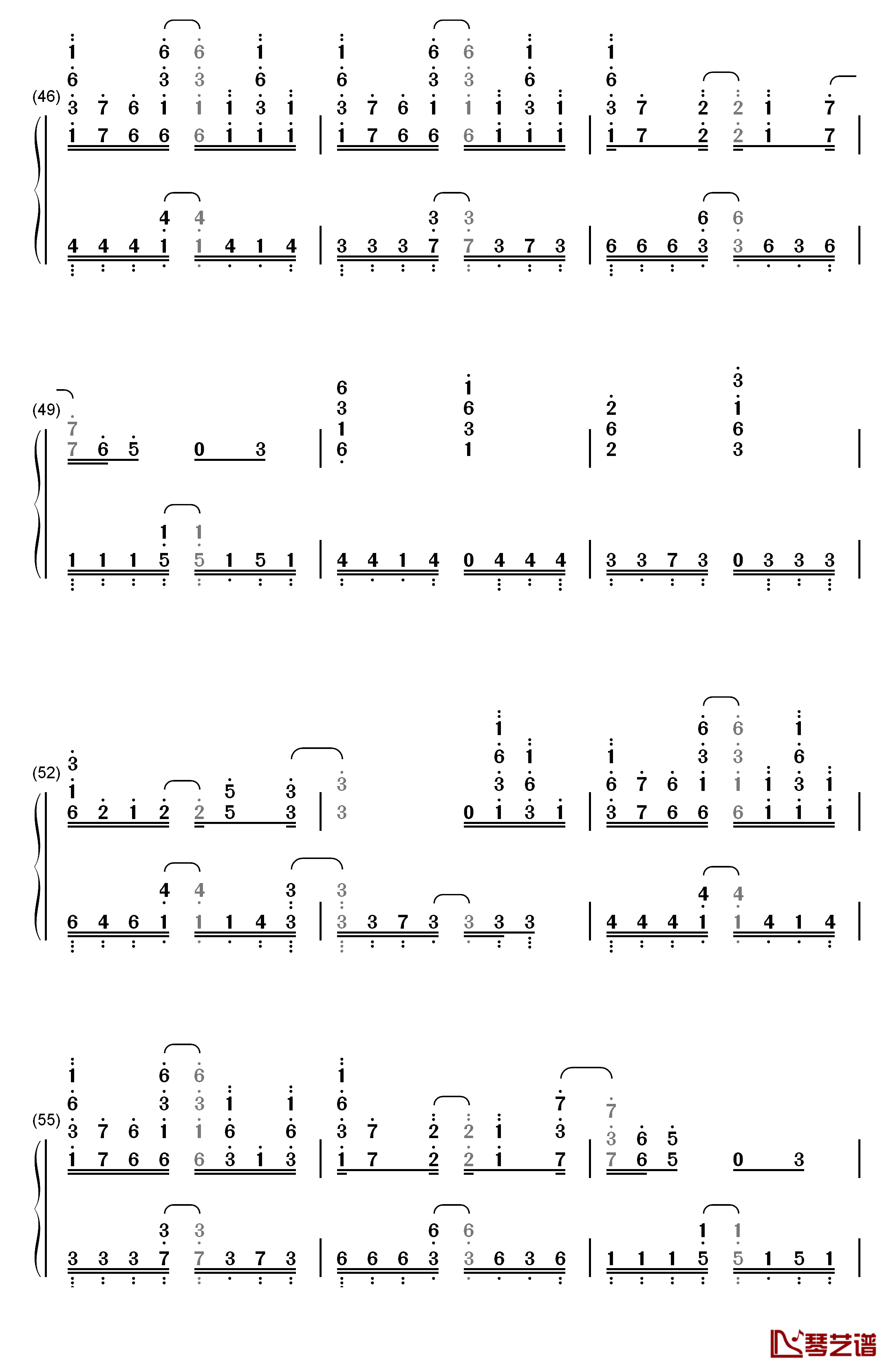 セツナドライブ钢琴简谱-数字双手-IA5