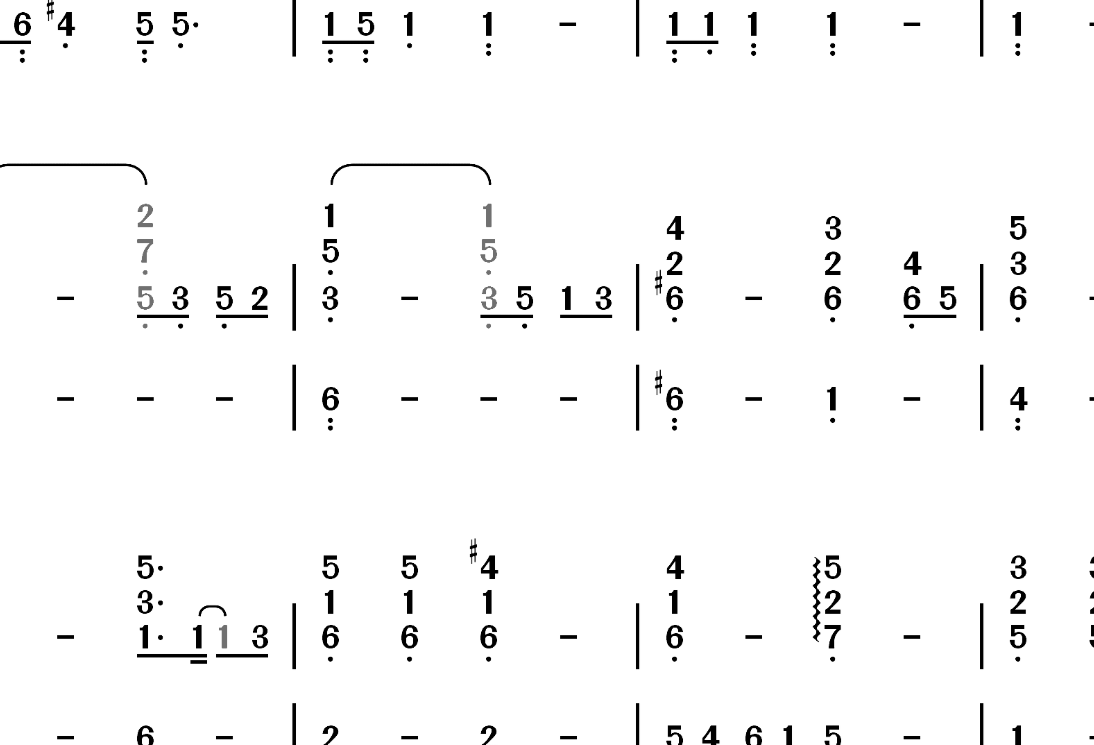 不哭钢琴简谱-数字双手-Sunnee