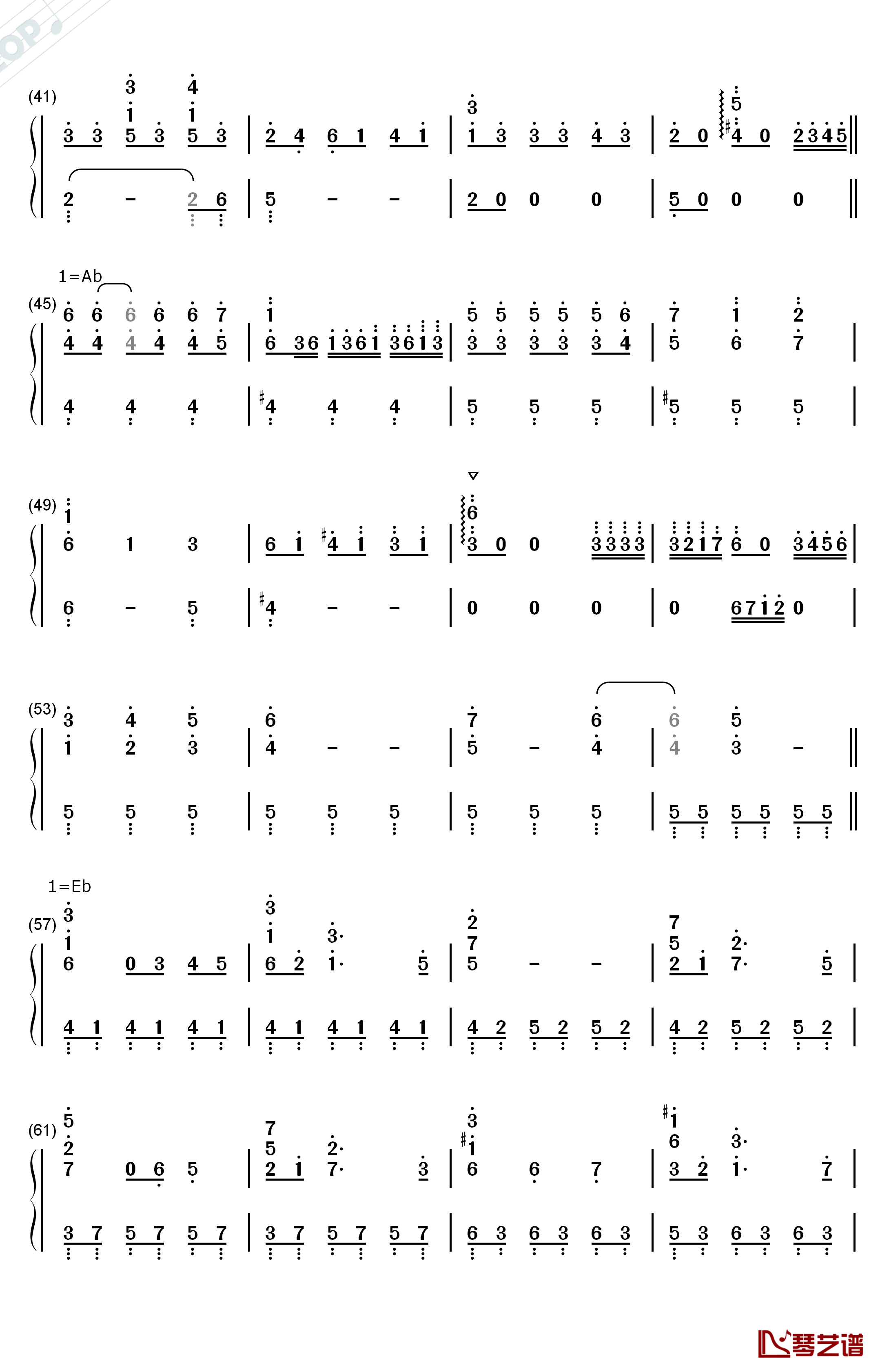 空と風と恋のワルツ钢琴简谱-数字双手-津田美波3