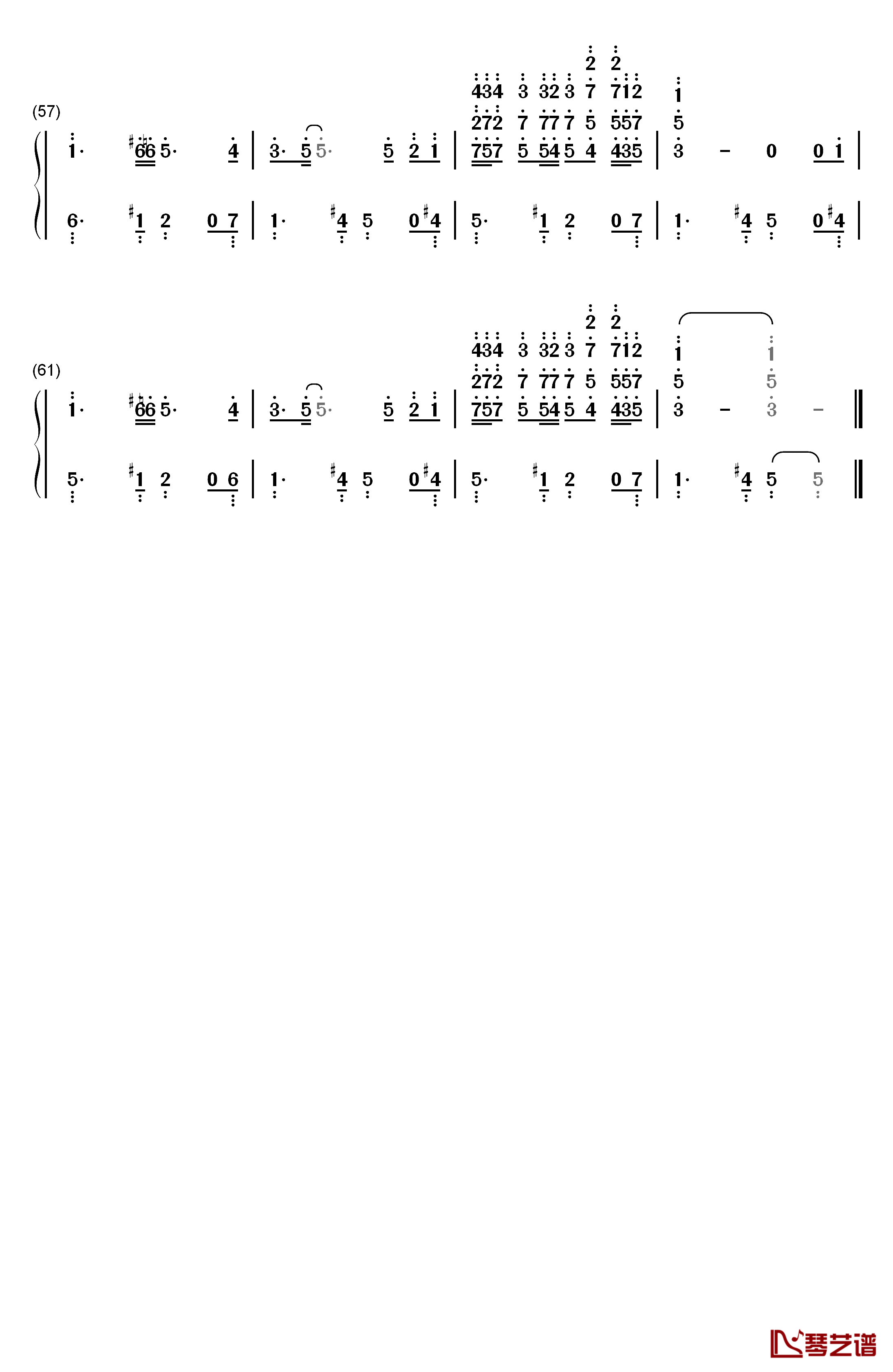 来吧甜蜜的死亡钢琴简谱-数字双手-Arianne4