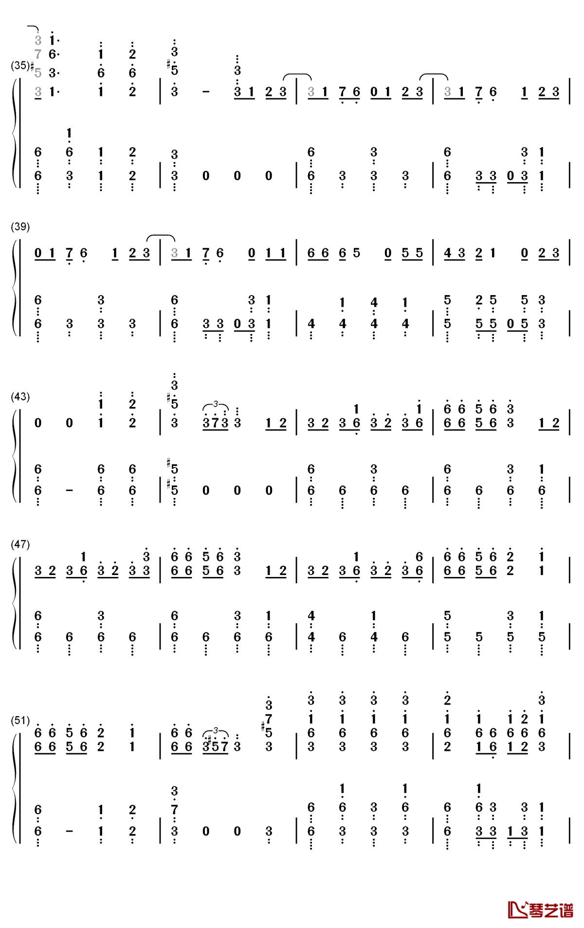 Bang钢琴简谱-数字双手-AJR3