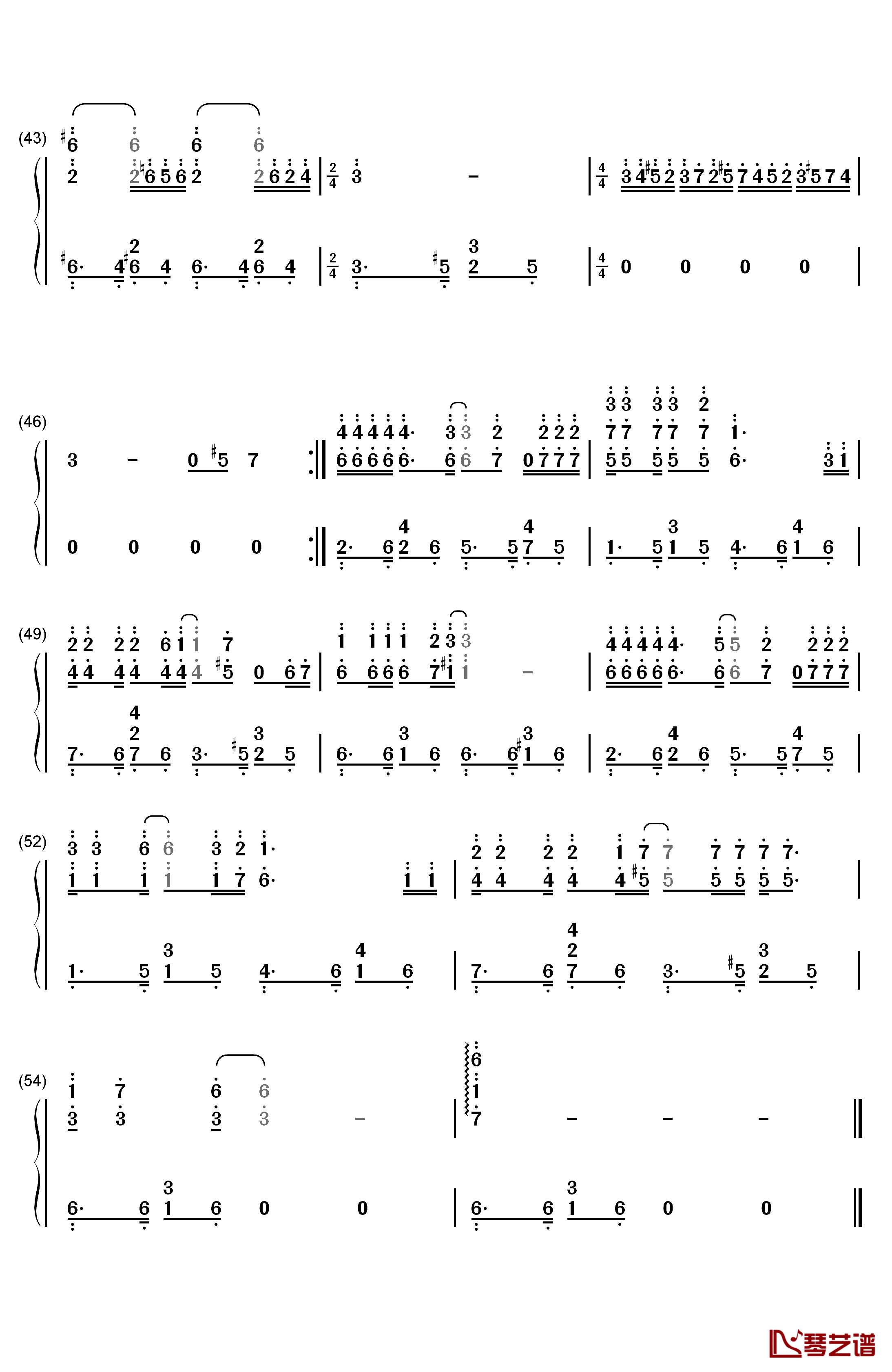 你怎么舍得我难过钢琴简谱-数字双手-黄品源4