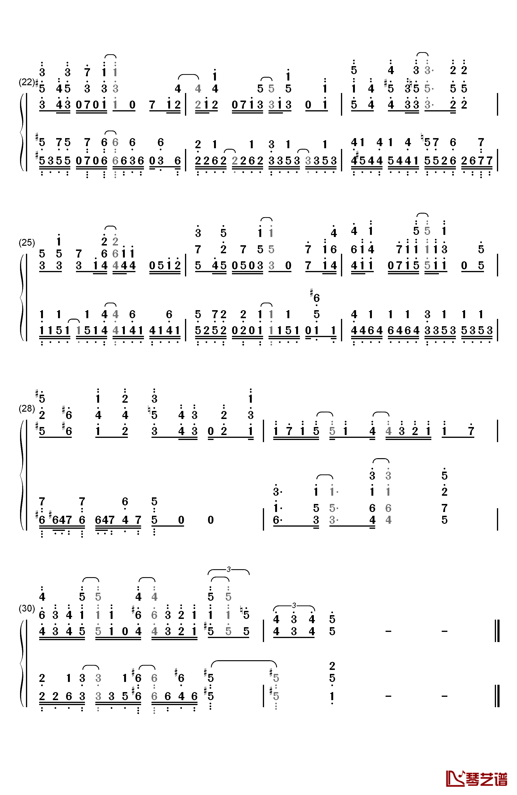 Last Promise钢琴简谱-数字双手-山崎惠理3