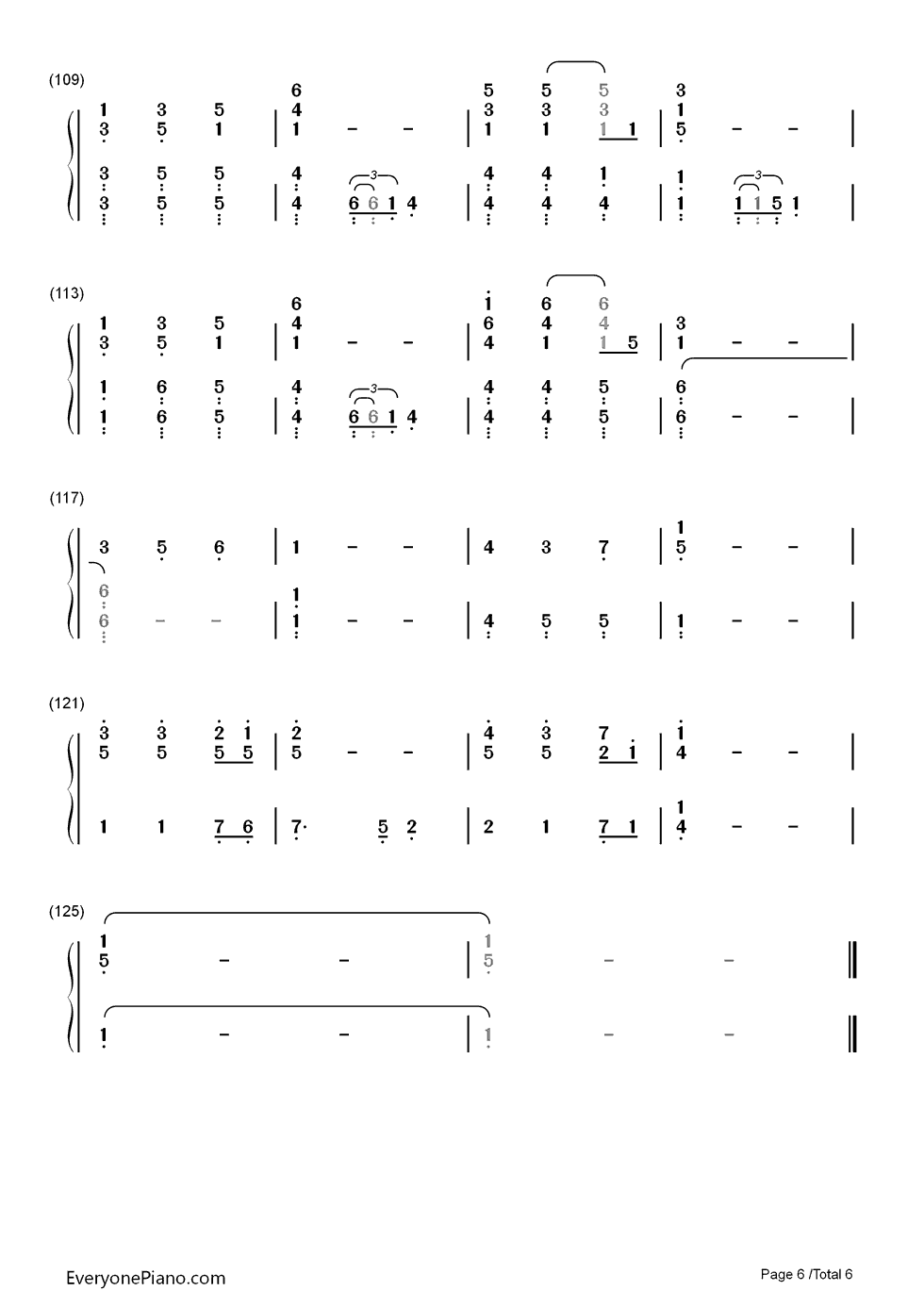 Christmas Lights钢琴简谱-数字双手-Coldplay6