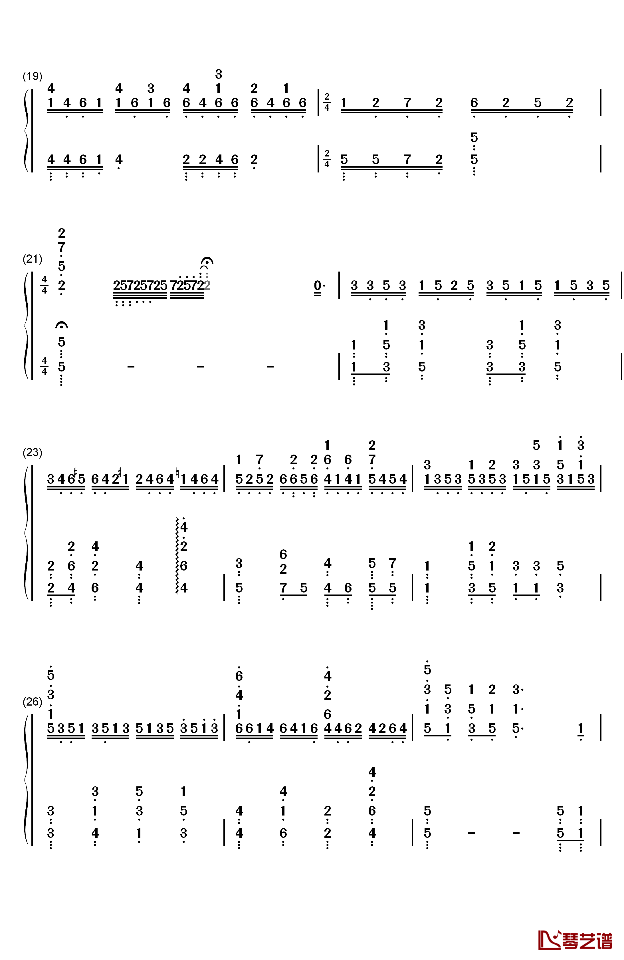 Close To You钢琴简谱-数字双手-日向大介2