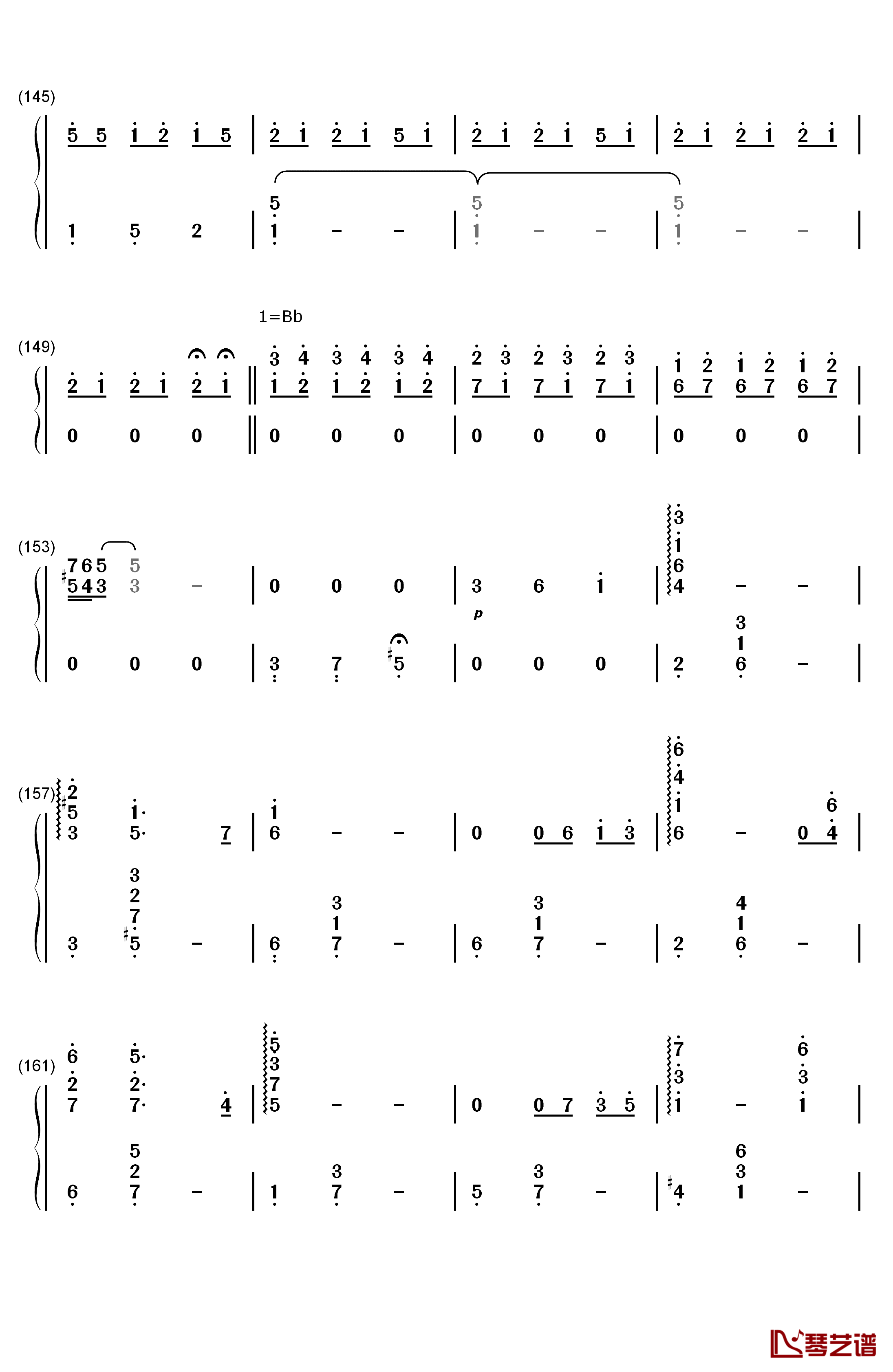 世界の約束钢琴简谱-数字双手-倍赏千惠子8