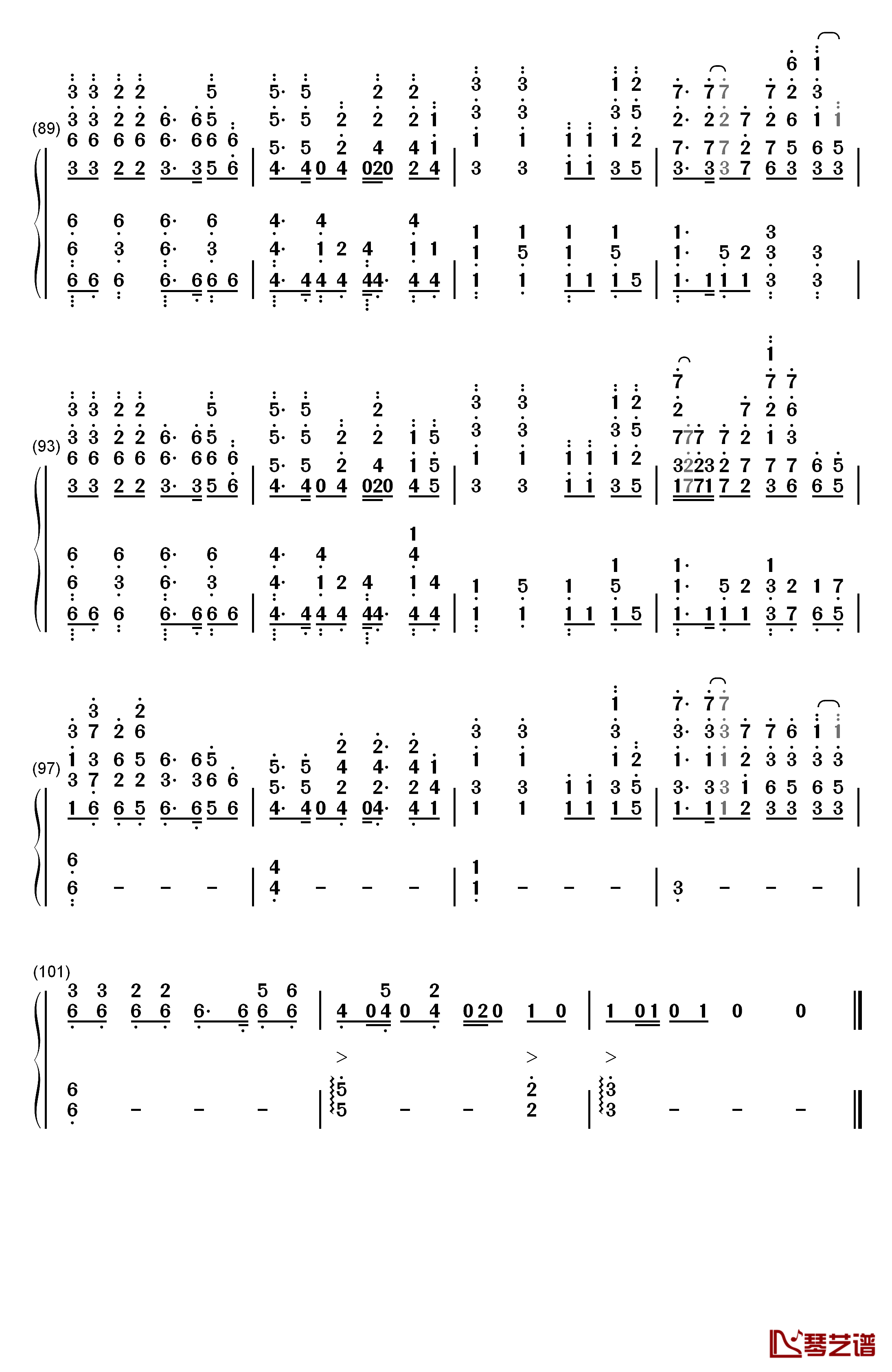 Nevada钢琴简谱-数字双手-Vicetone6