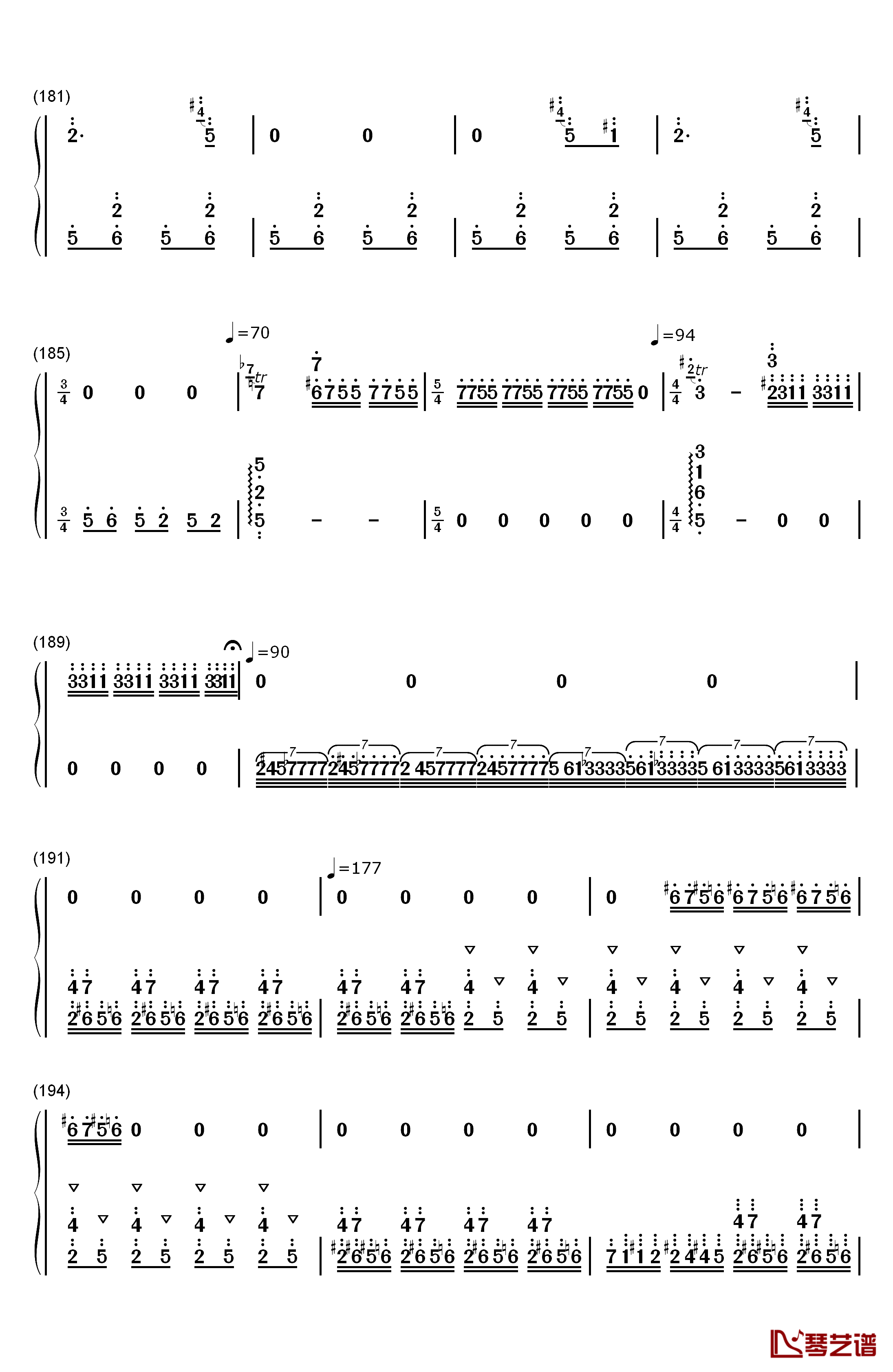 百鸟朝凤钢琴简谱-数字双手-王建中10