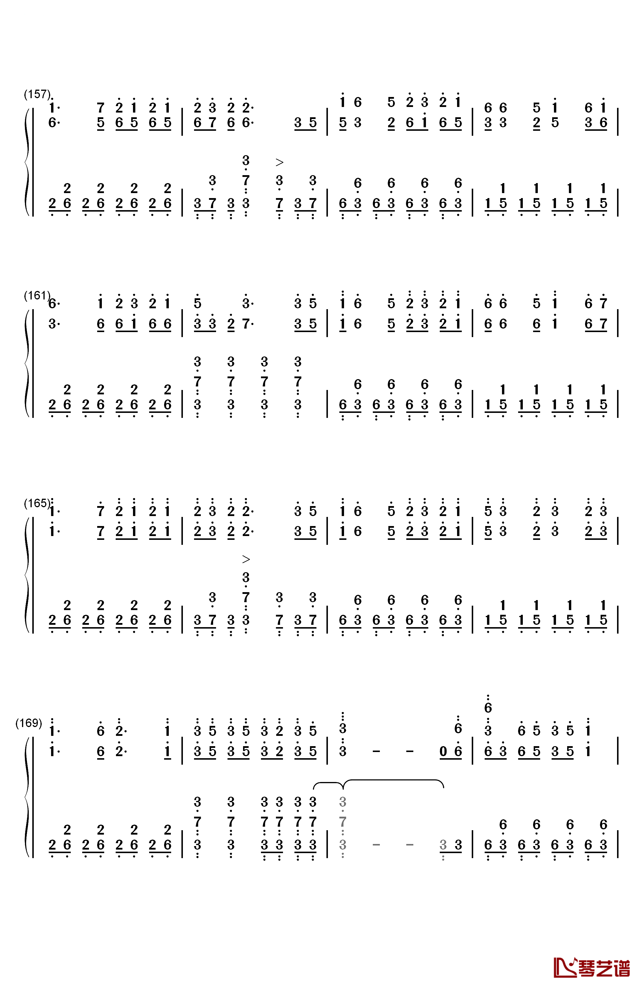 万神纪钢琴简谱-数字双手-星尘9