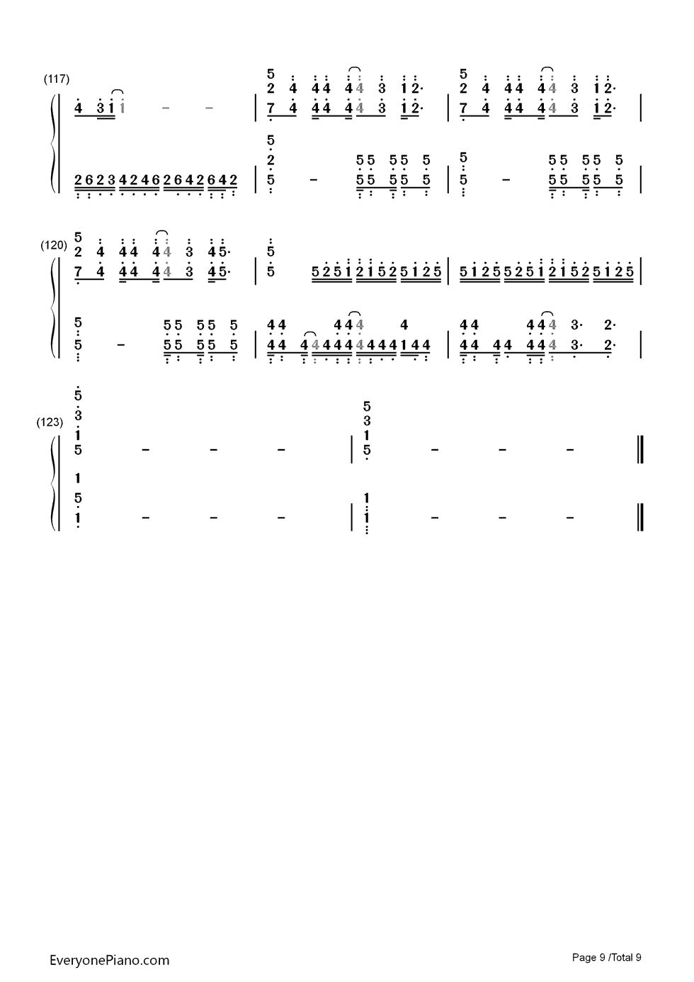 虹を編めたら钢琴简谱-数字双手-fhána9