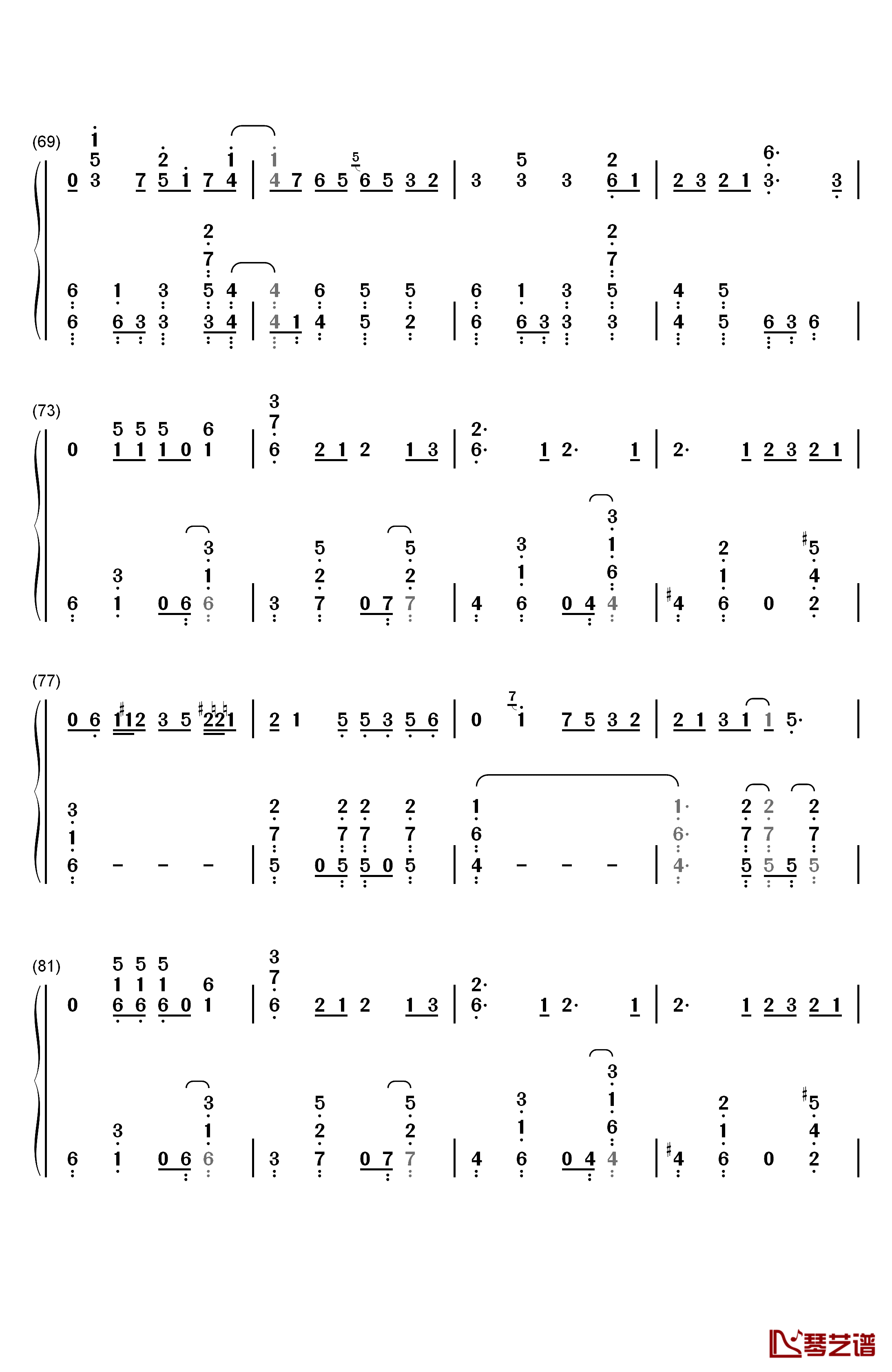 カゲロウデイズ钢琴简谱-数字双手-初音ミク5