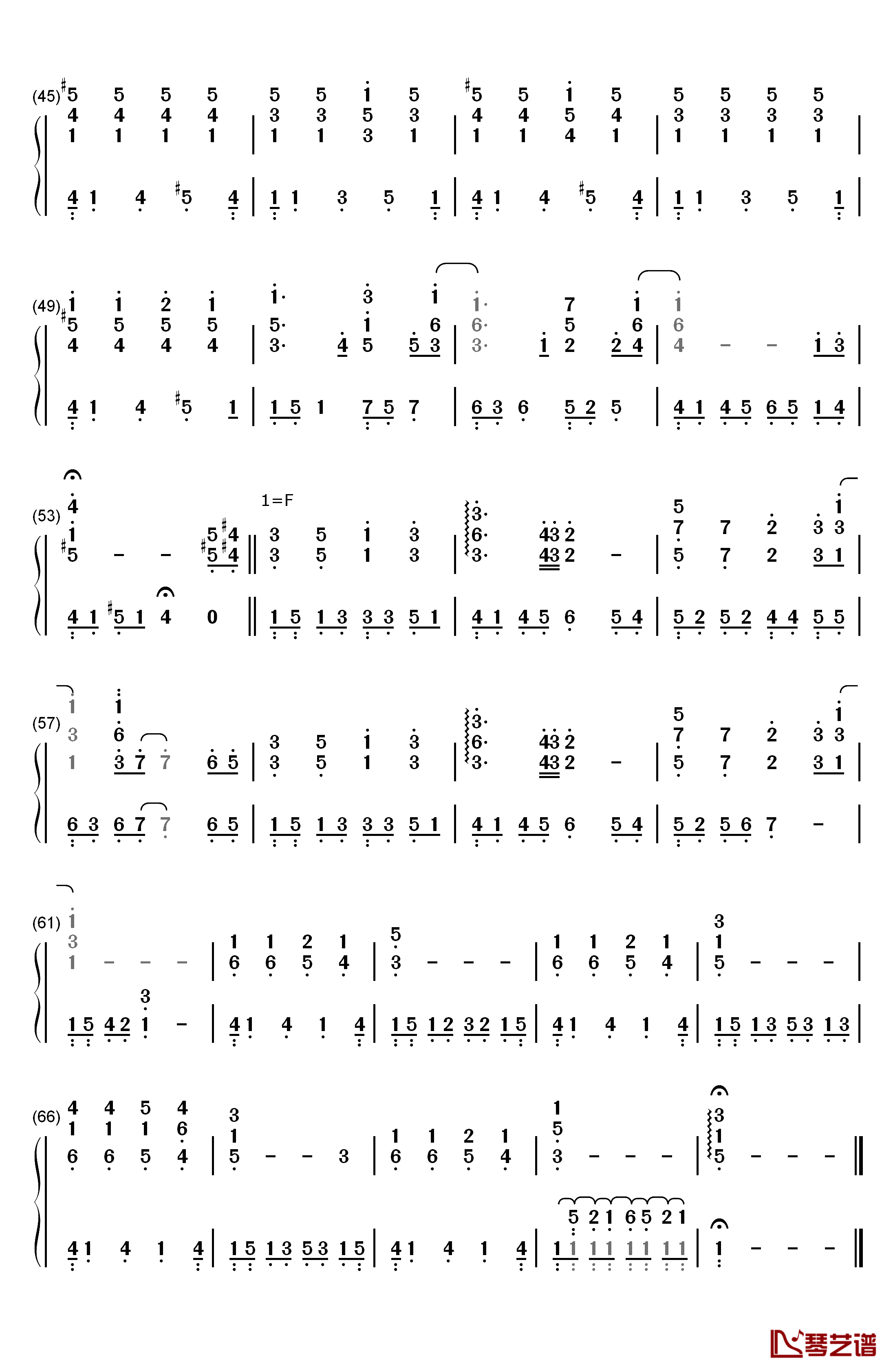 5月 薫りの風钢琴简谱-数字双手-加贺谷玲3