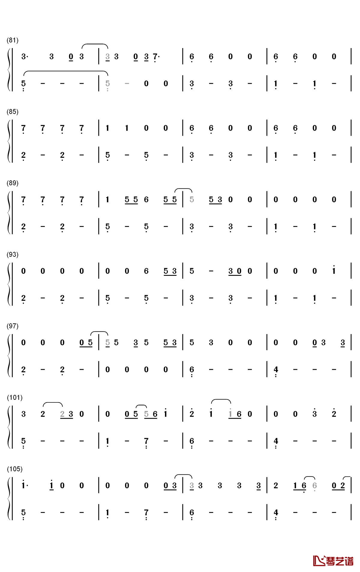 Underdog钢琴简谱-数字双手-Alicia Keys4