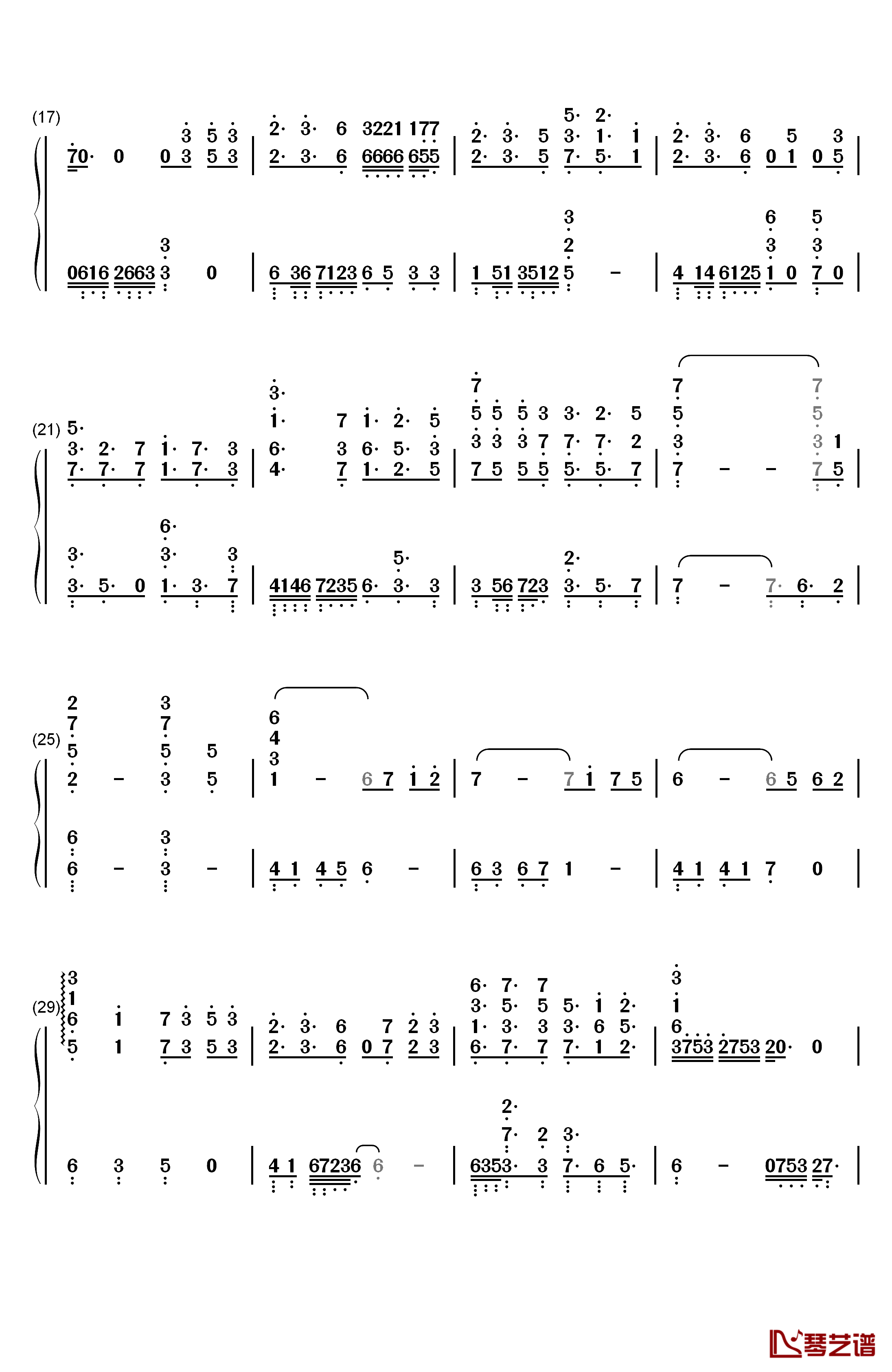 Rainy Memory钢琴简谱-数字双手-Rabpit2