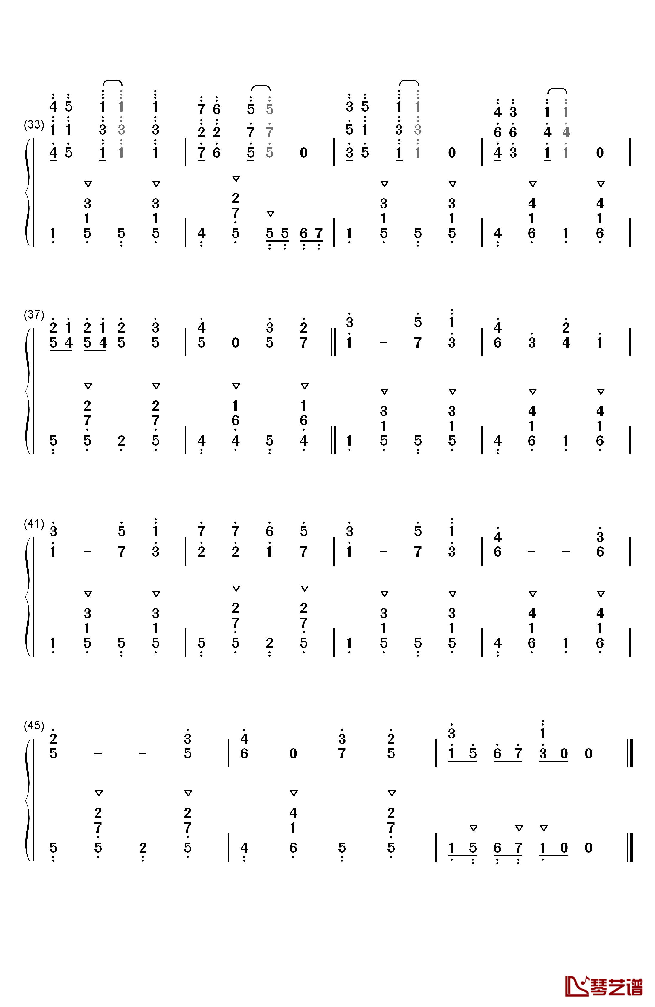 我还有点小糊涂钢琴简谱-数字双手-熊出没3