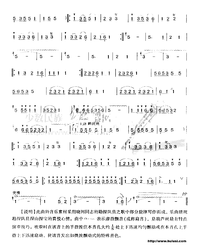 勘探队员进山寨简谱1