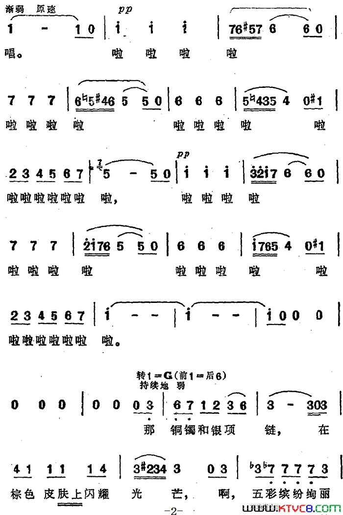 吉卜赛女郎之歌选自歌剧《卡门》第二幕第一场简谱1