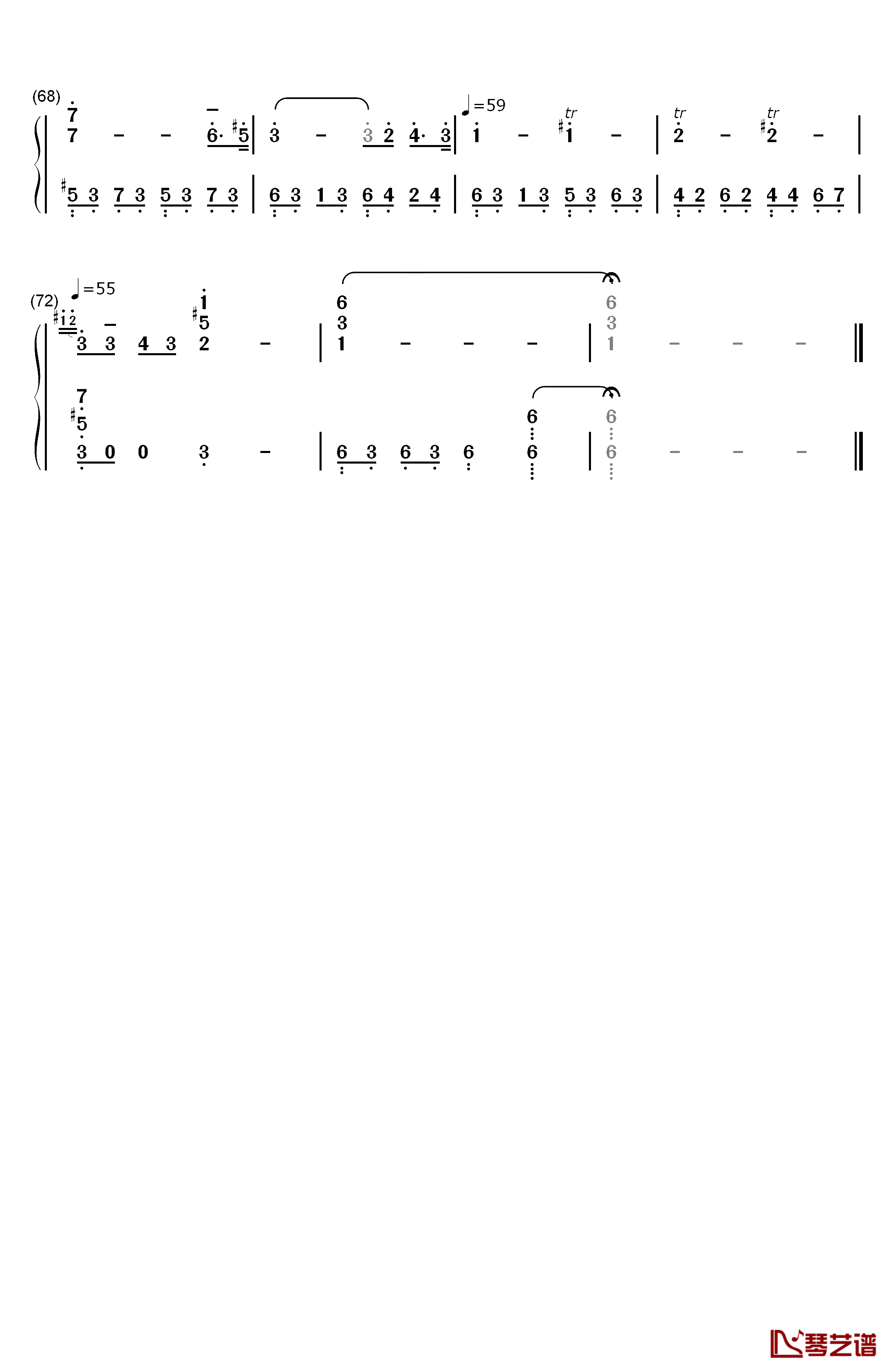 Green Requiem钢琴简谱-数字双手-久石让4