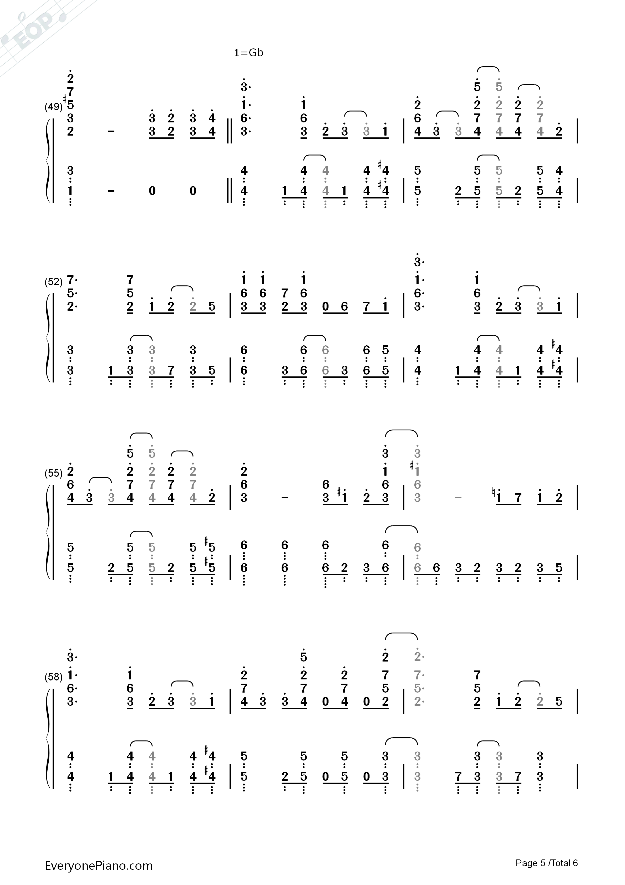 コネクト钢琴简谱-ClariS演唱5