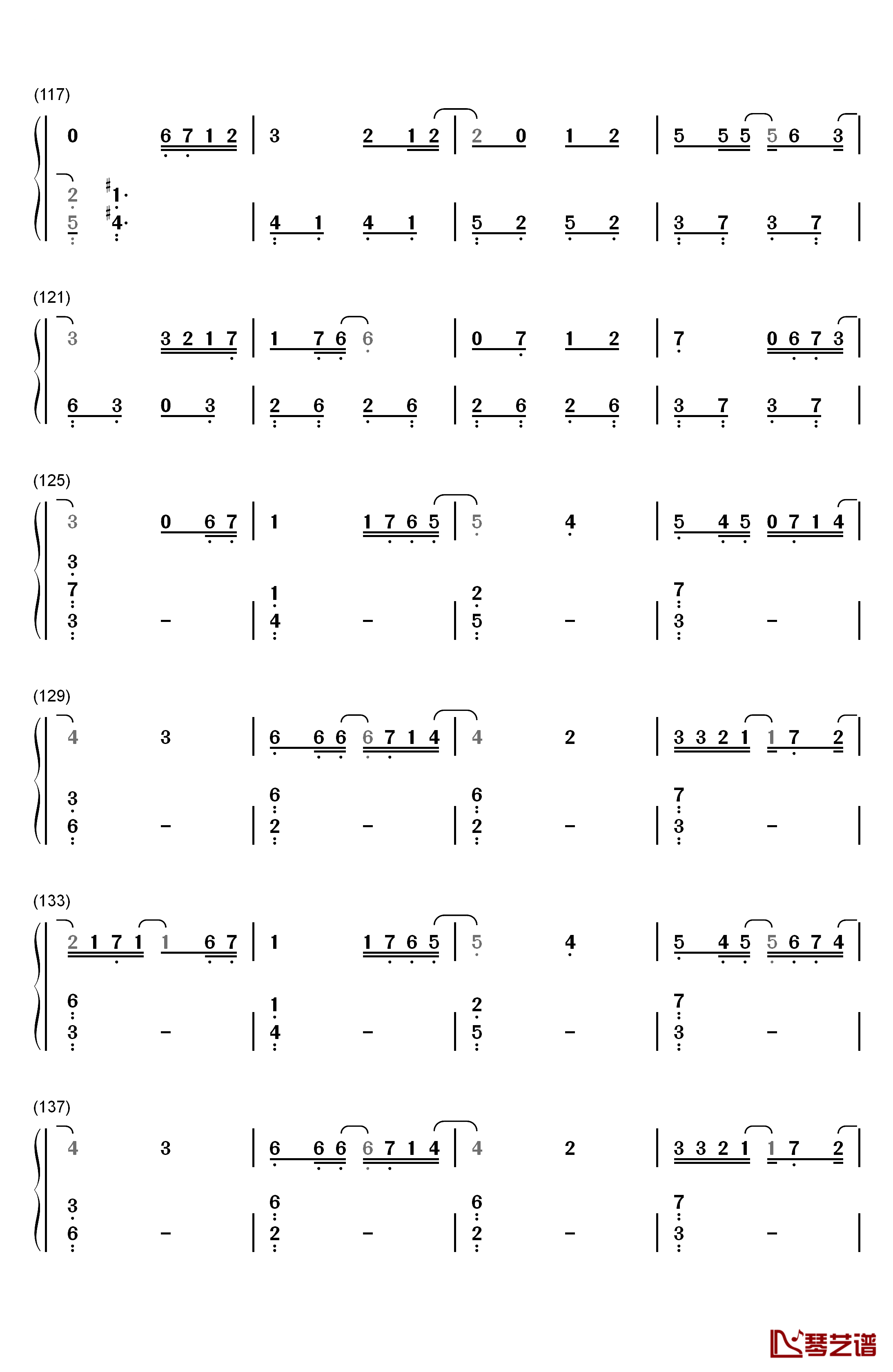 碧き願い钢琴简谱-数字双手-佐坂めぐみ6