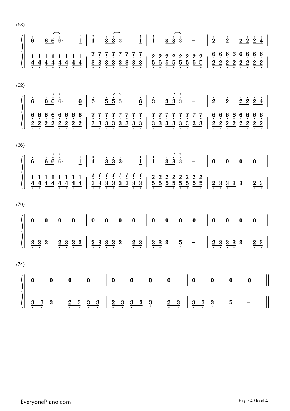 Amerika钢琴简谱-数字双手-Rammstein4