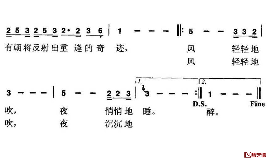 告别的年代简谱 罗大佑演唱3