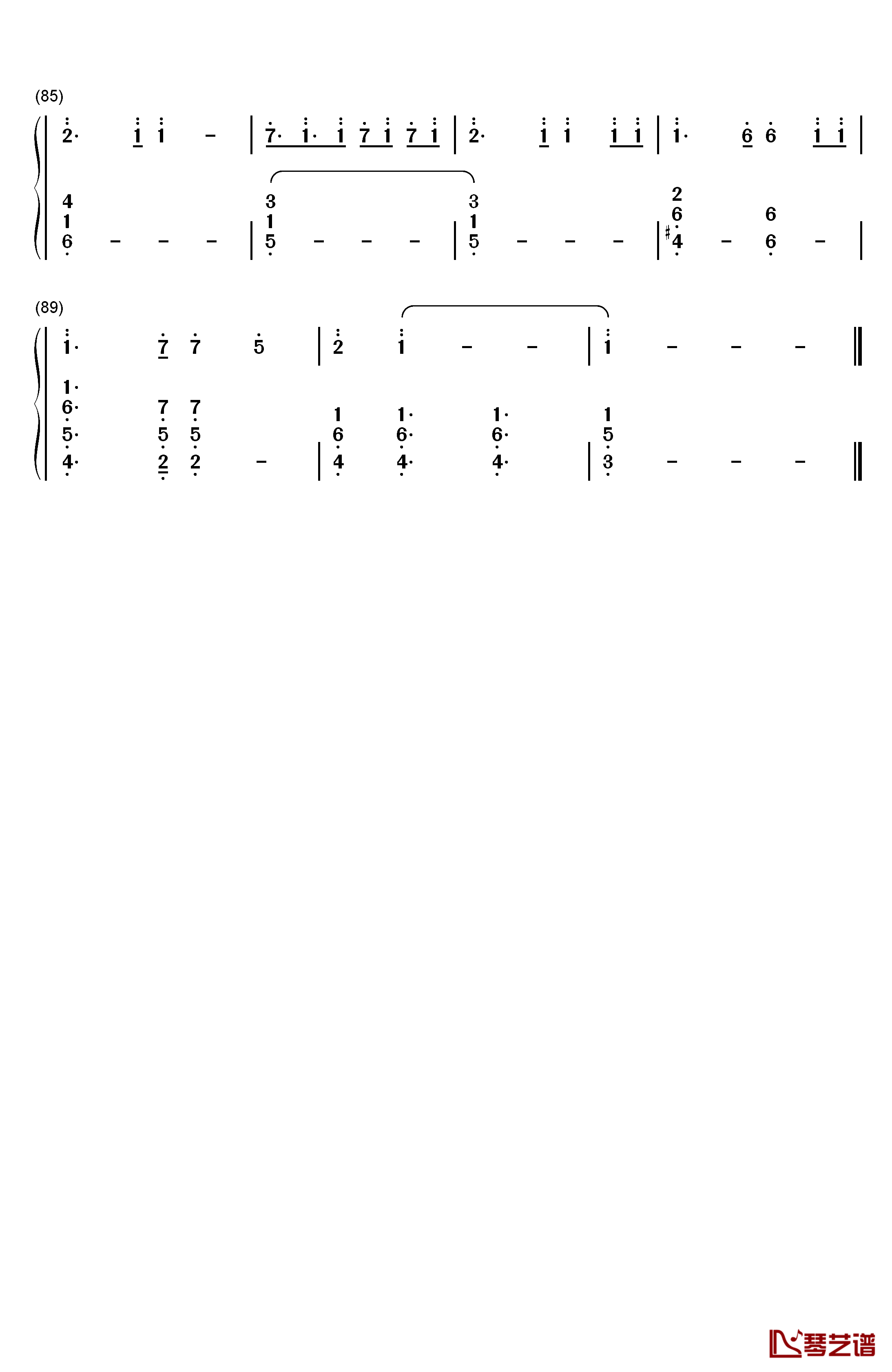 Dream×Dream钢琴简谱-数字双手-爱内里菜5