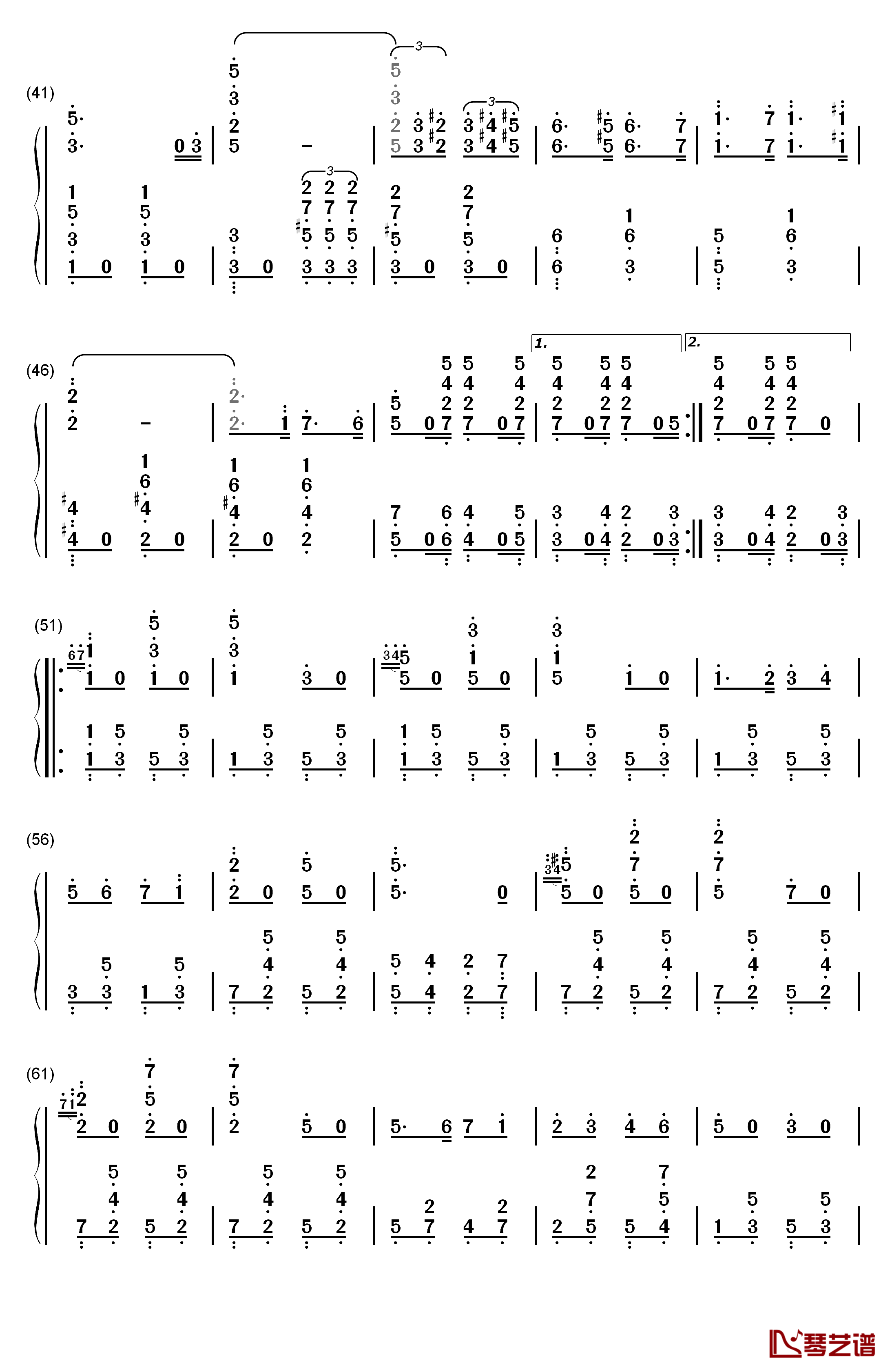 巴登威勒进行曲钢琴简谱-数字双手-Georg Fürst3