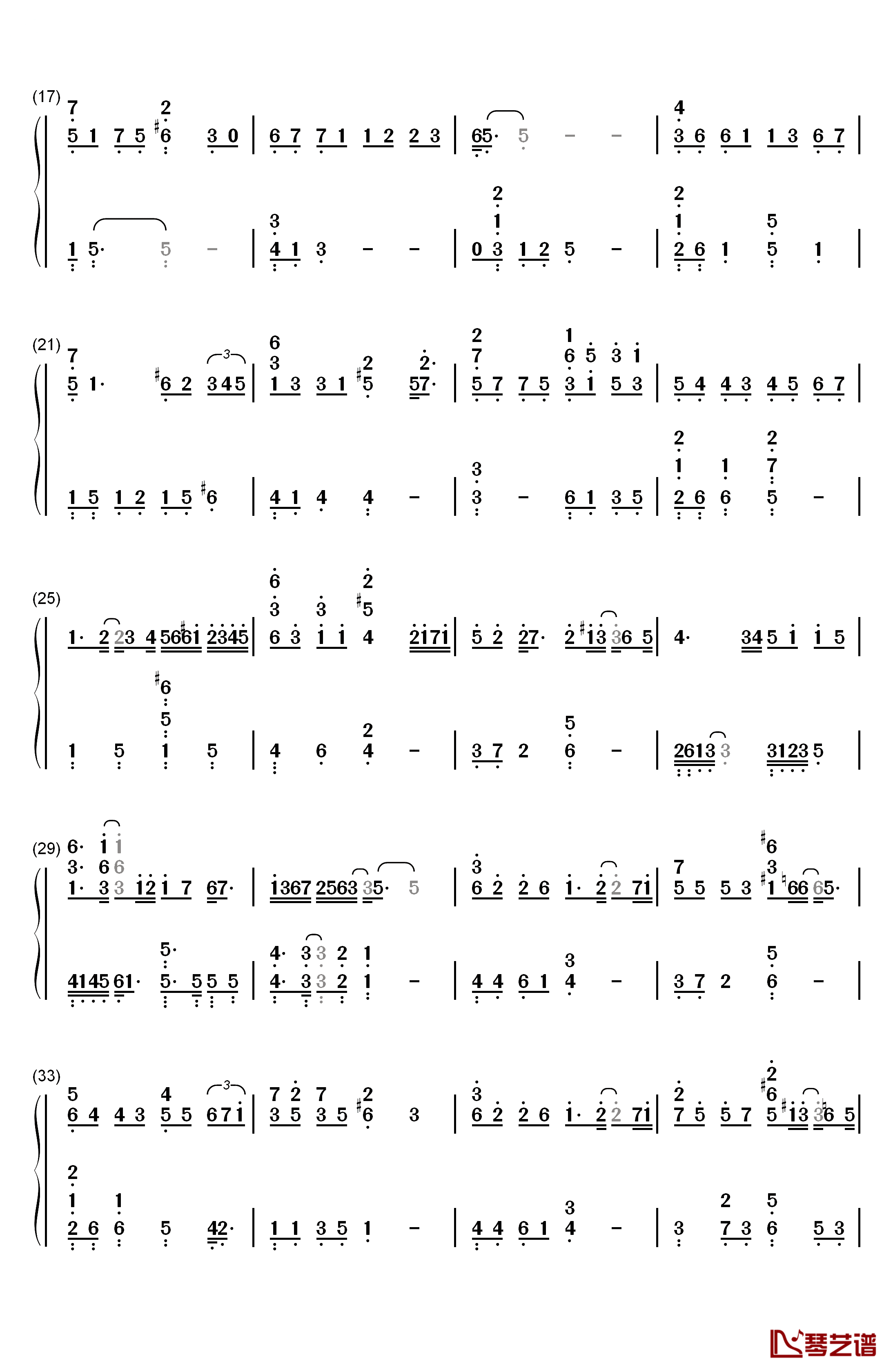 Yawning Lion钢琴简谱-数字双手-V.K克2