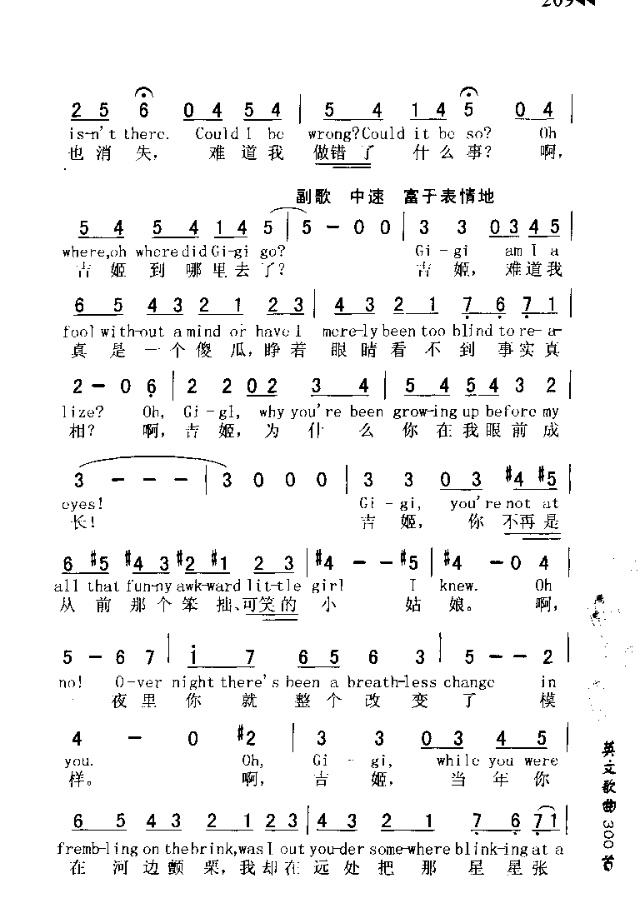 GIGI吉姬简谱1