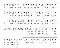 全世界谁倾听你简谱(歌词)-林宥嘉演唱-谱友孤夜寒星521上传