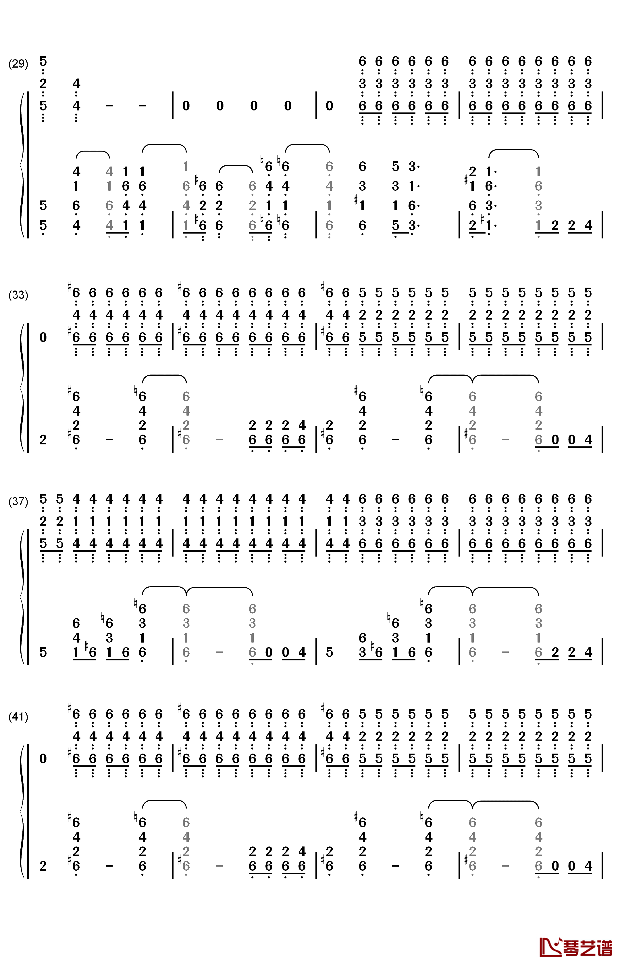 Locked Out Of Heaven钢琴简谱-数字双手-Bruno Mars3