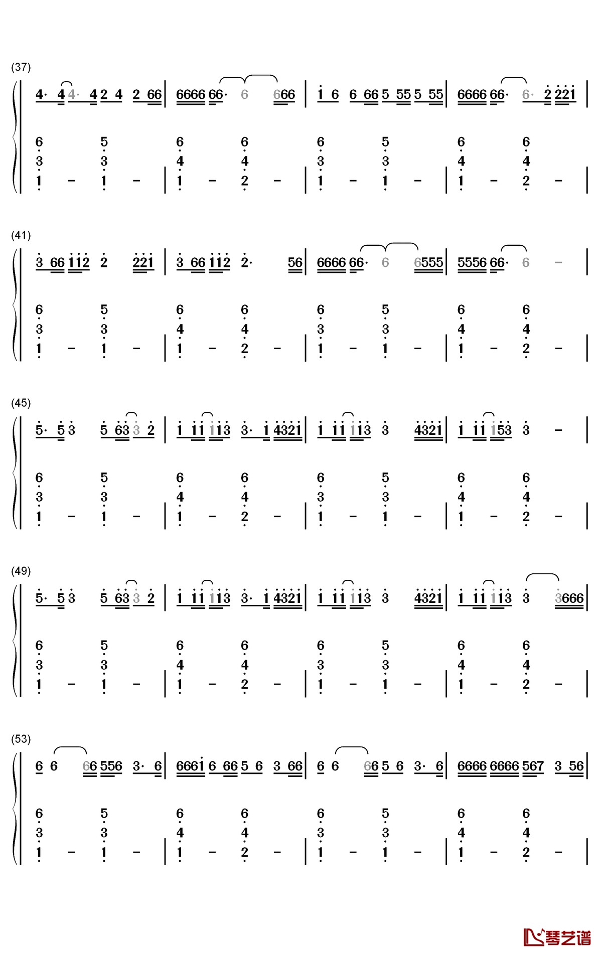 Boyfriend钢琴简谱-数字双手-Mabel3