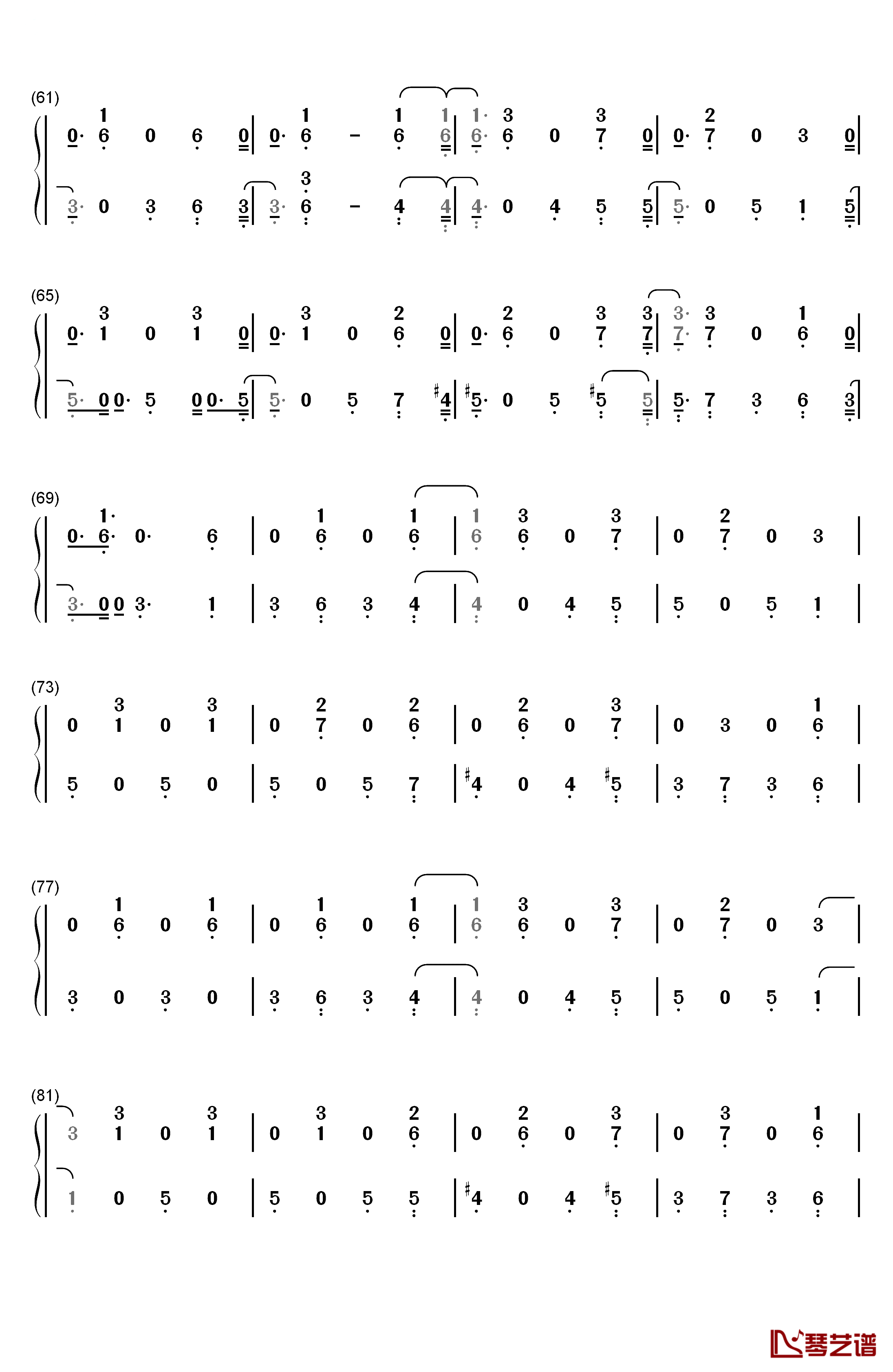 Free Me钢琴简谱-数字双手-Sia4