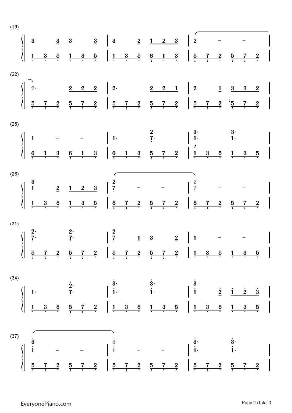 南方的母亲山钢琴简谱-数字双手-Schürzenjäger2