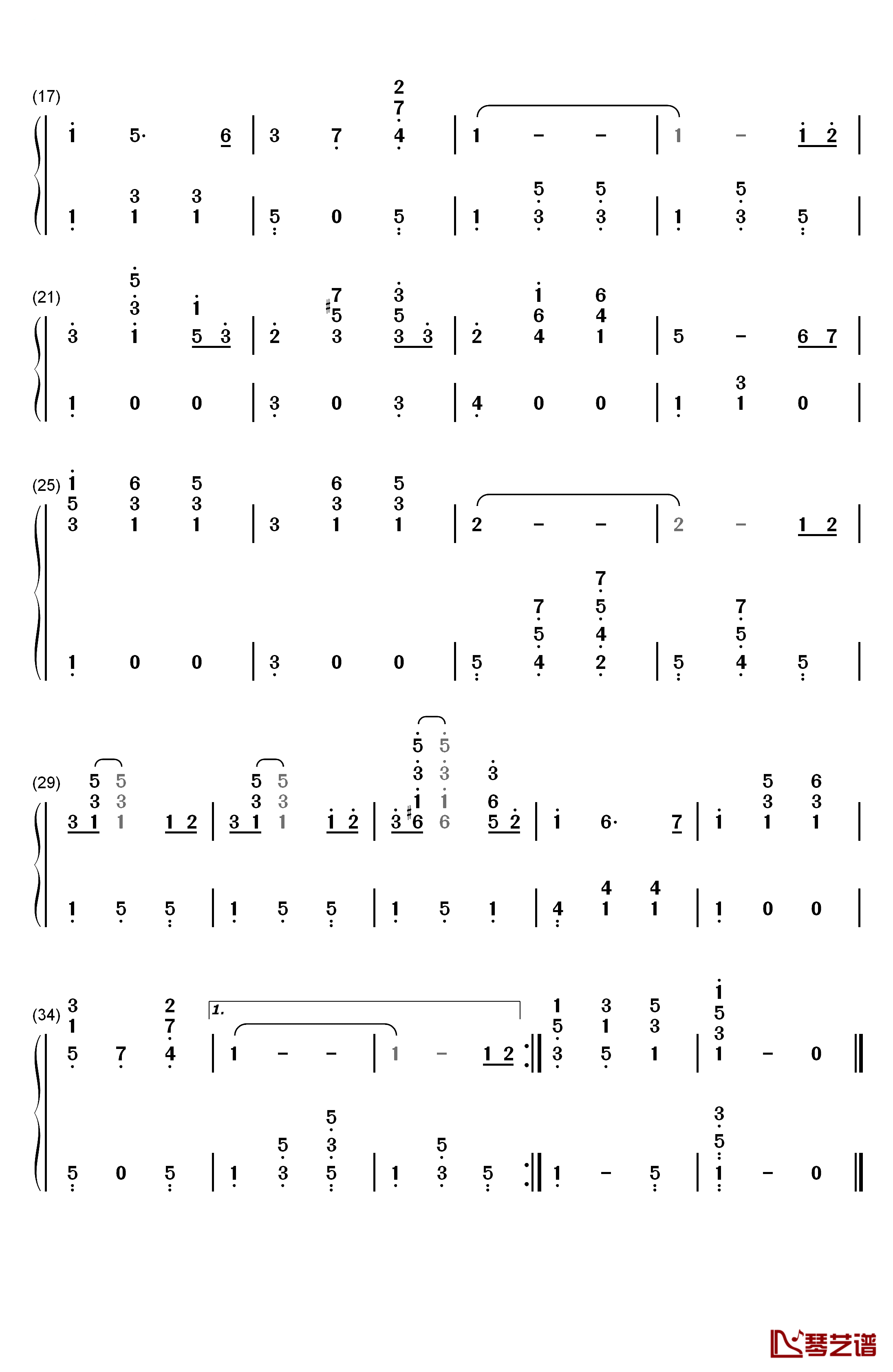 Tennessee Waltz钢琴简谱-数字双手-Patti Page2