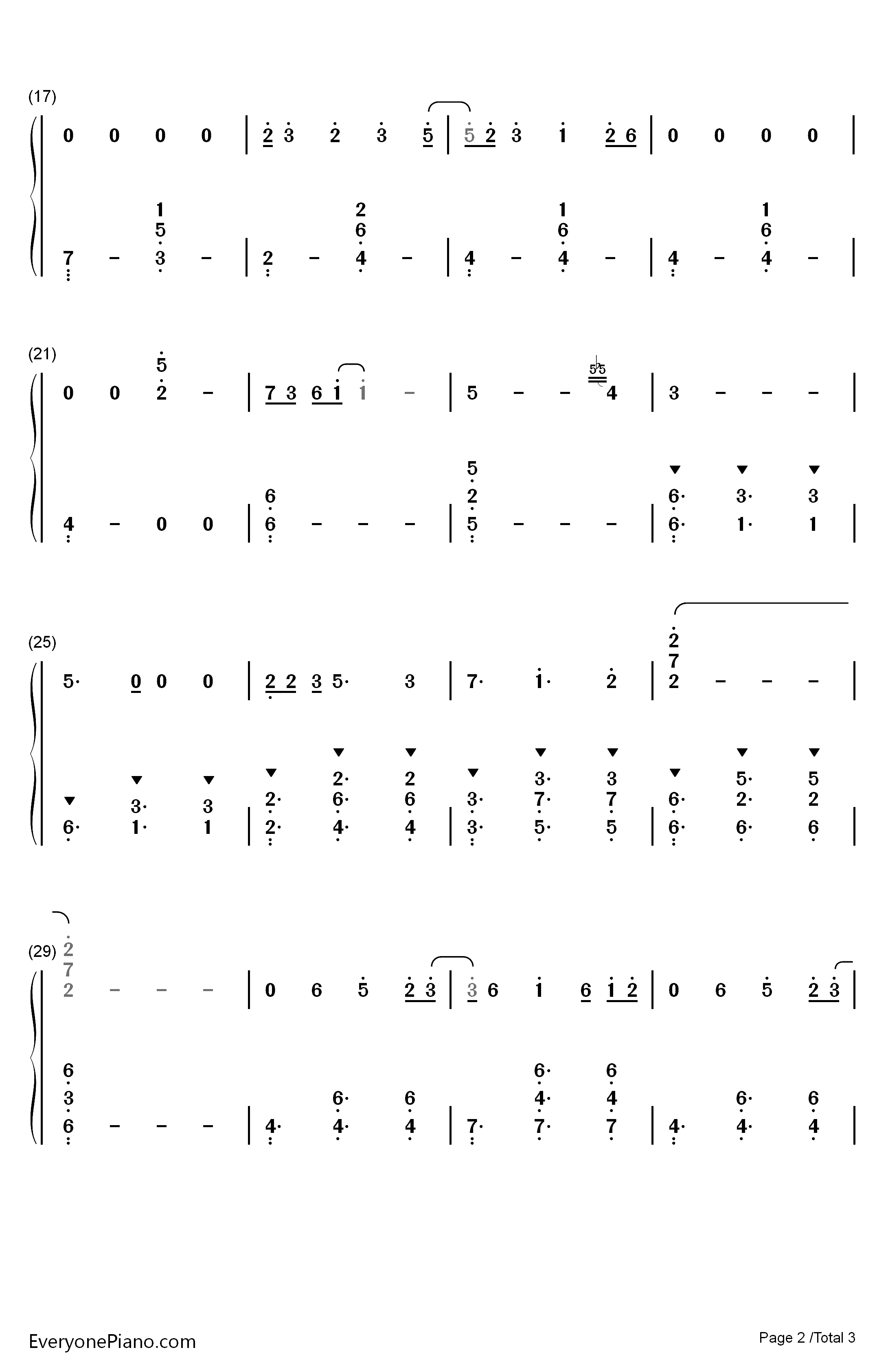 Cloud钢琴简谱-数字双手-Cheetah Mobile2