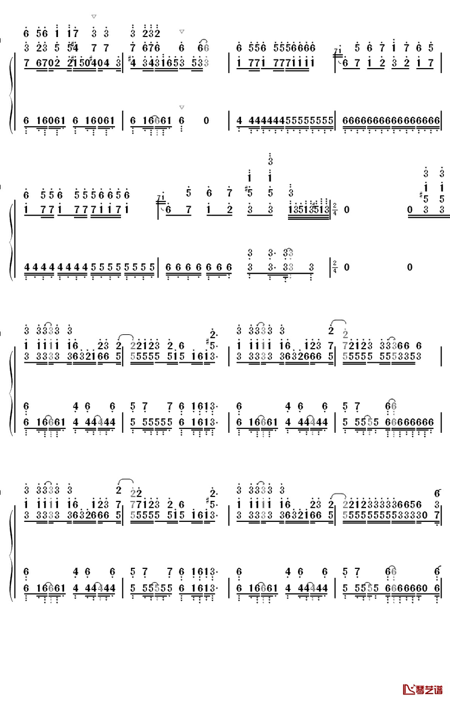 ゴーゴー幽霊船钢琴简谱-数字双手-米津玄师
5