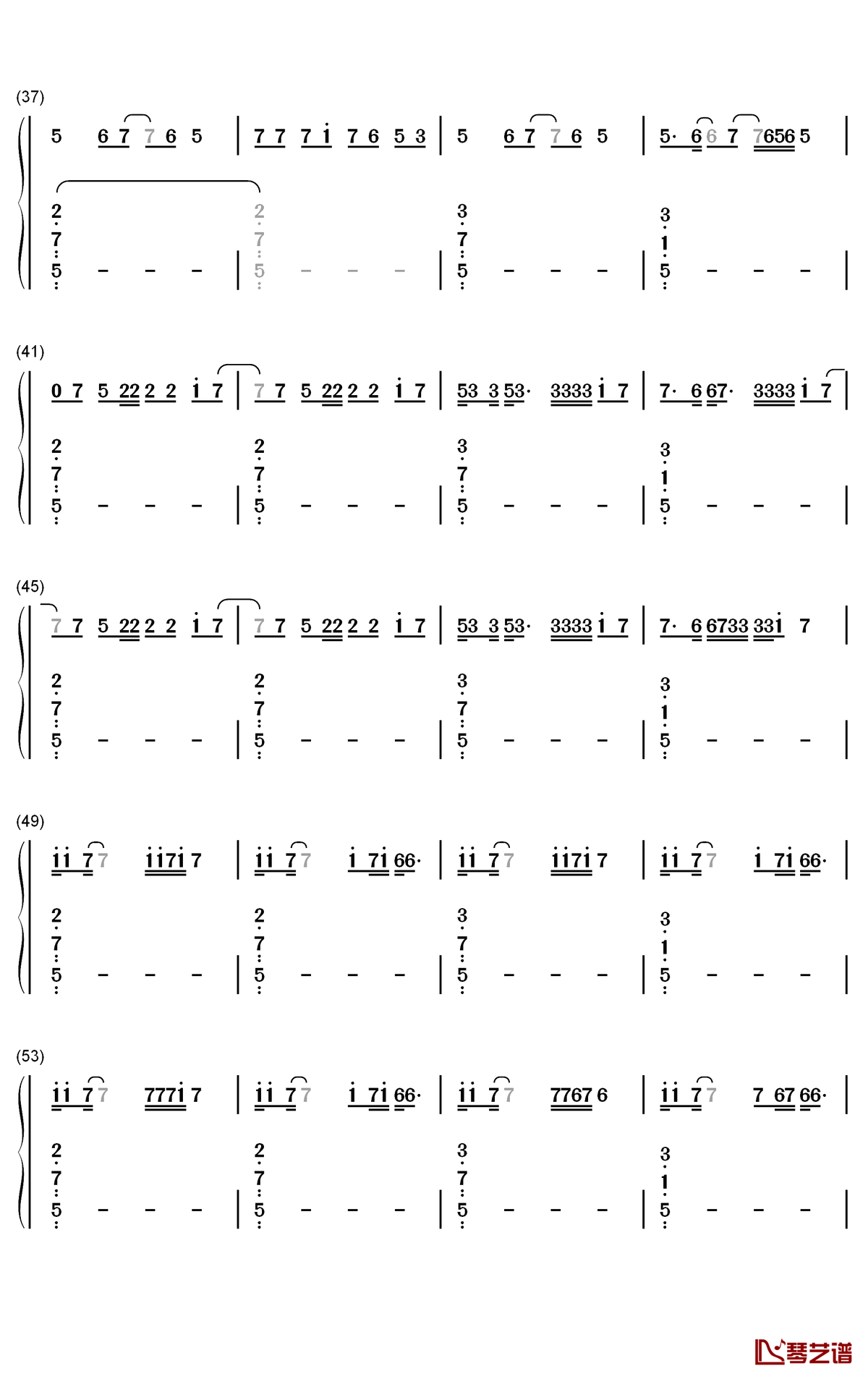 Together钢琴简谱-数字双手-Sia3