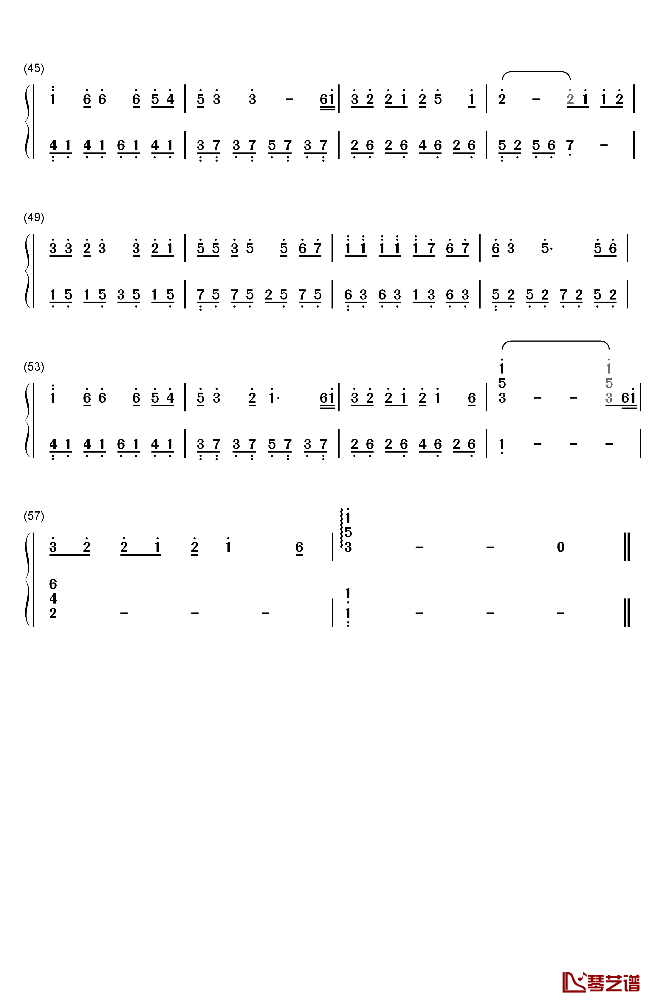 纸短情长钢琴简谱-数字双手-烟把儿乐队3