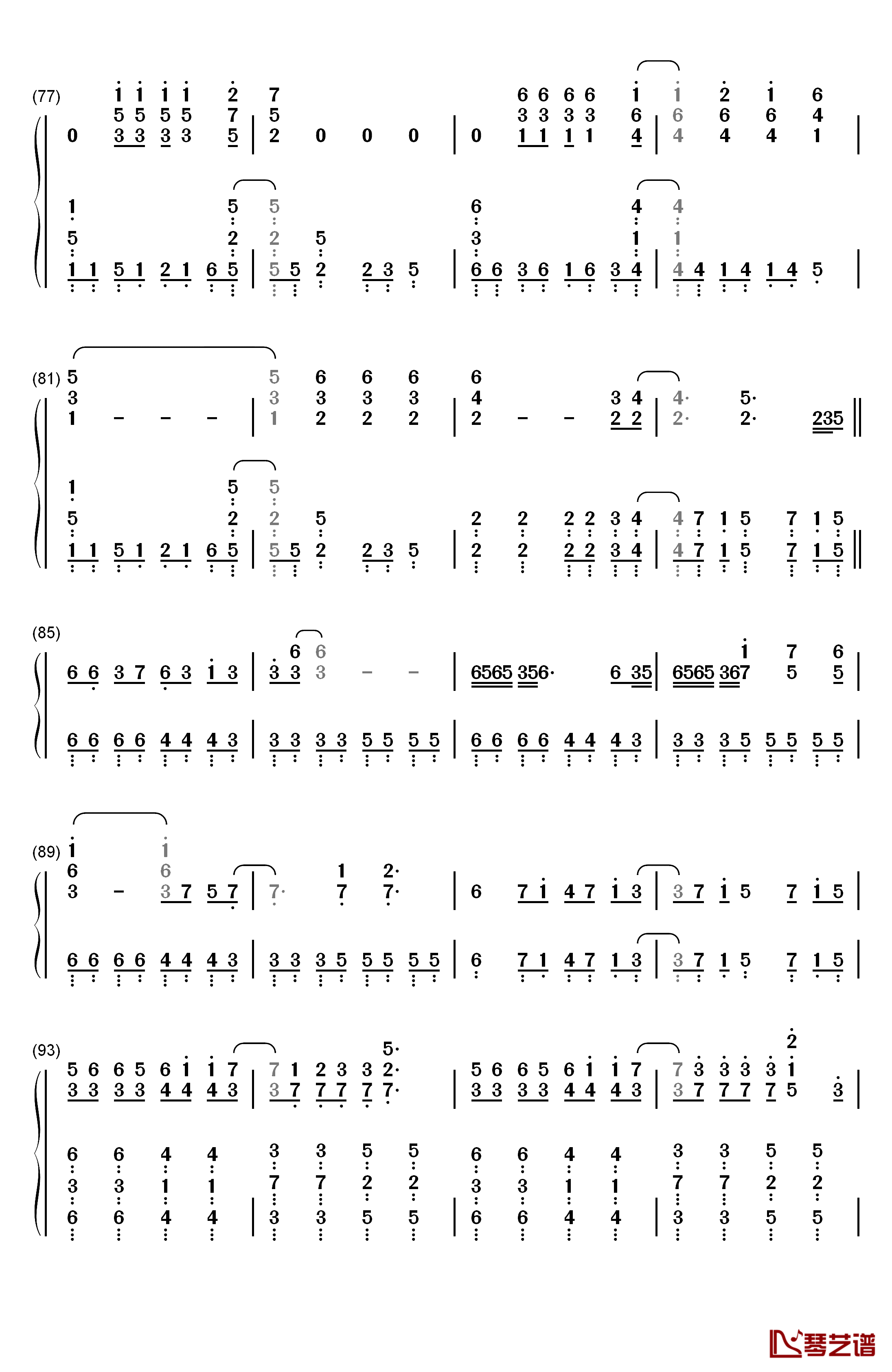 Square Hammer钢琴简谱-数字双手-Ghost5