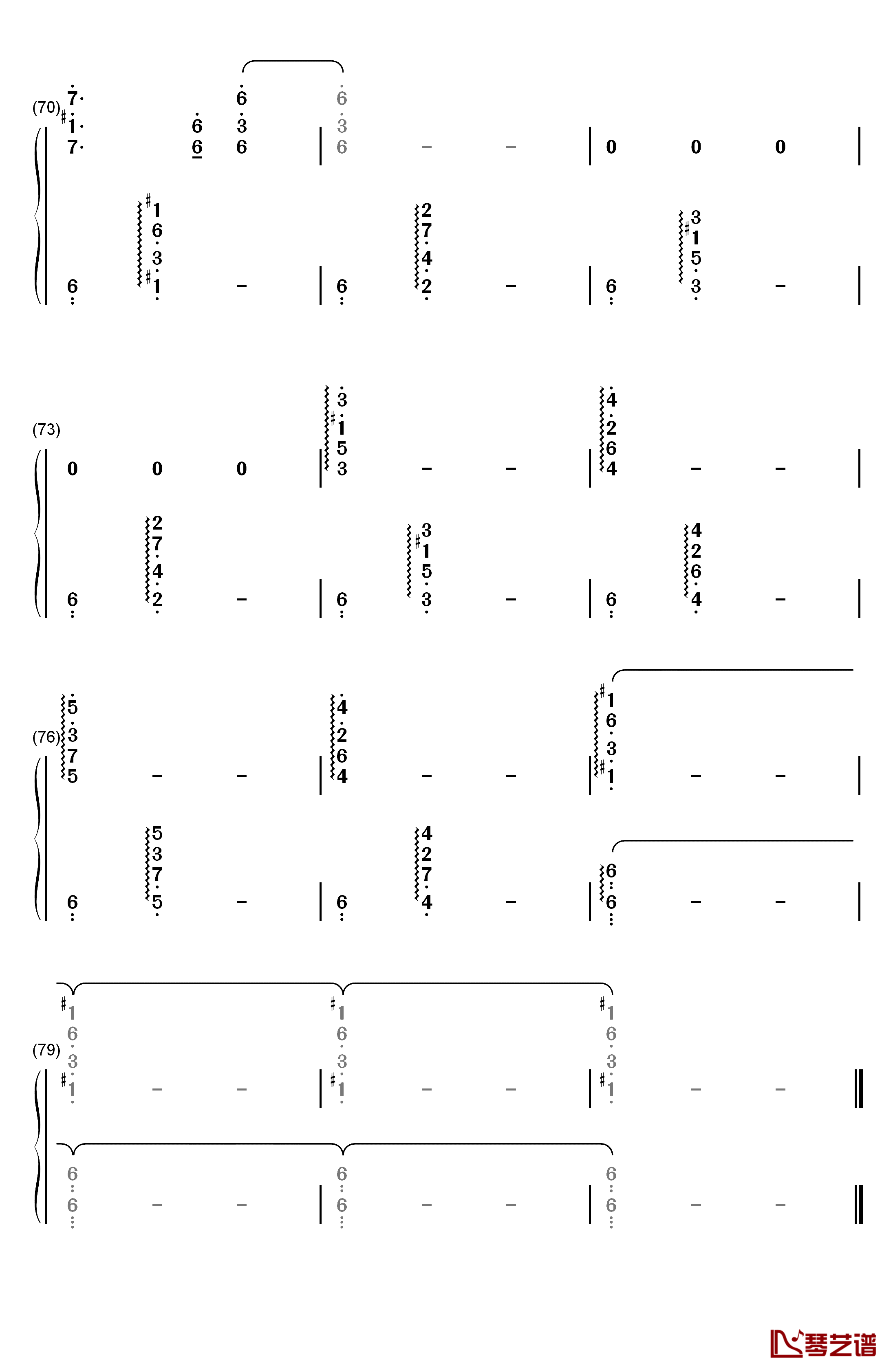 イザベラの唄钢琴简谱-数字双手-小畑貴裕6