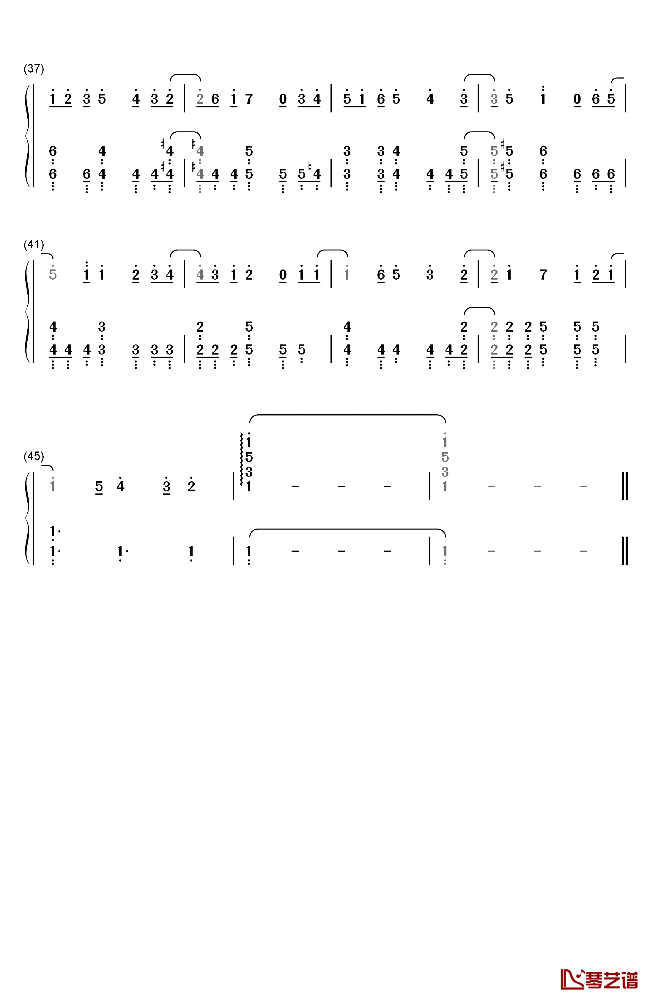 风の声を聴きながら钢琴简谱-数字双手-三月的Phantasia3