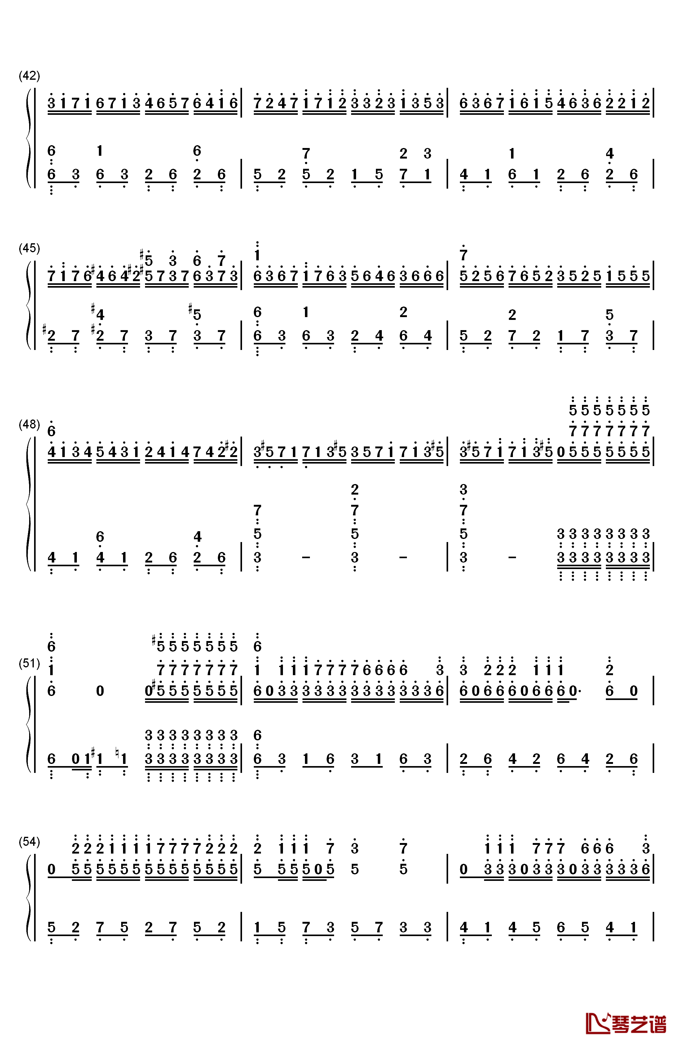 克罗地亚第二号狂想曲钢琴简谱-数字双手-ELLOCZ4