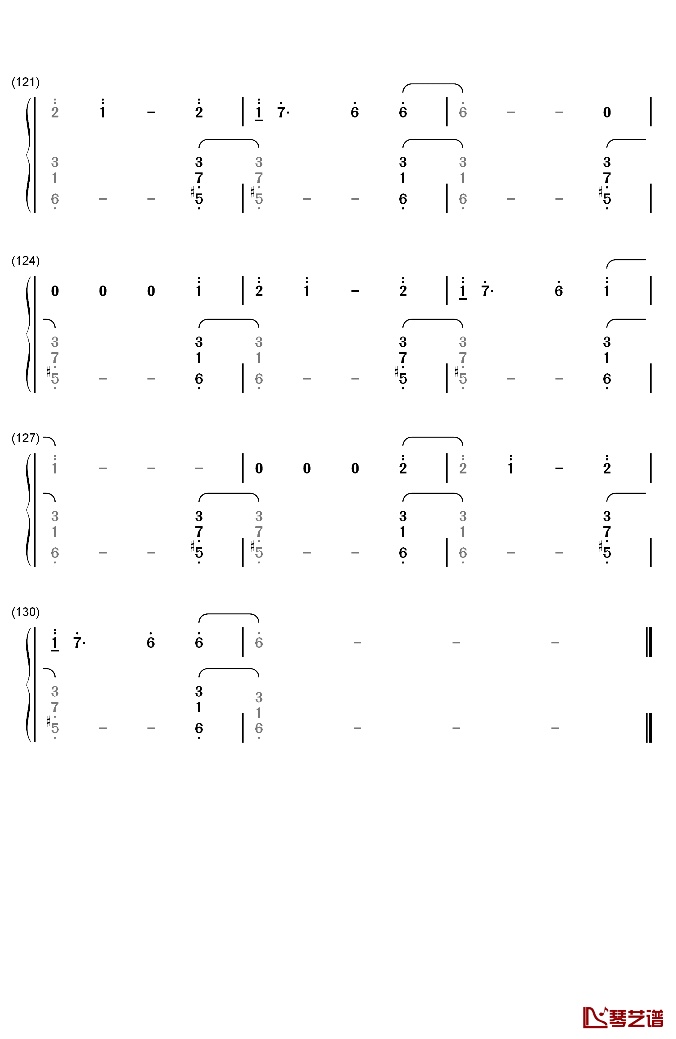 禁忌边界线钢琴简谱-数字双手-Walküre8